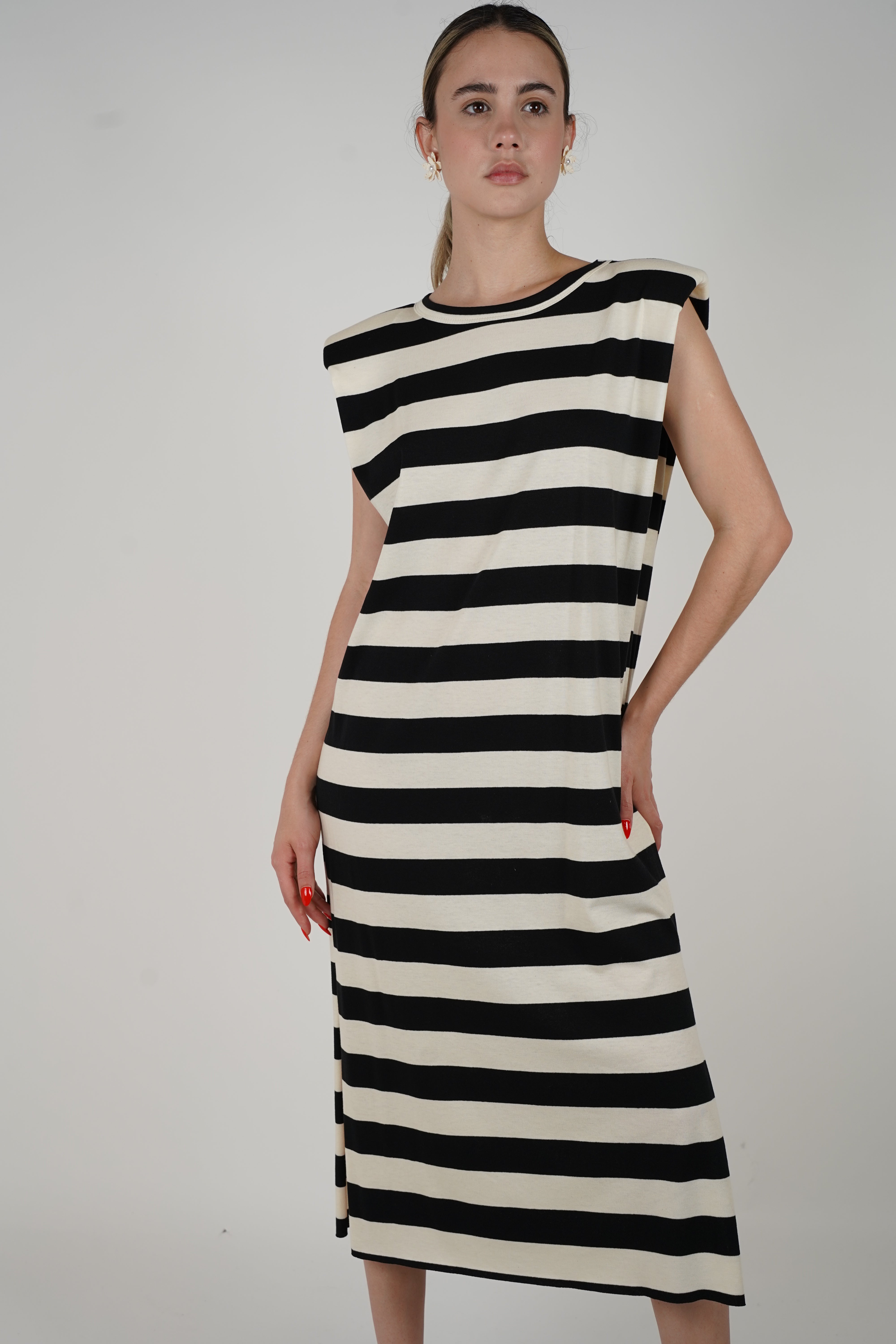 Italian Striped Maxi – Effortless, Edgy & Chic