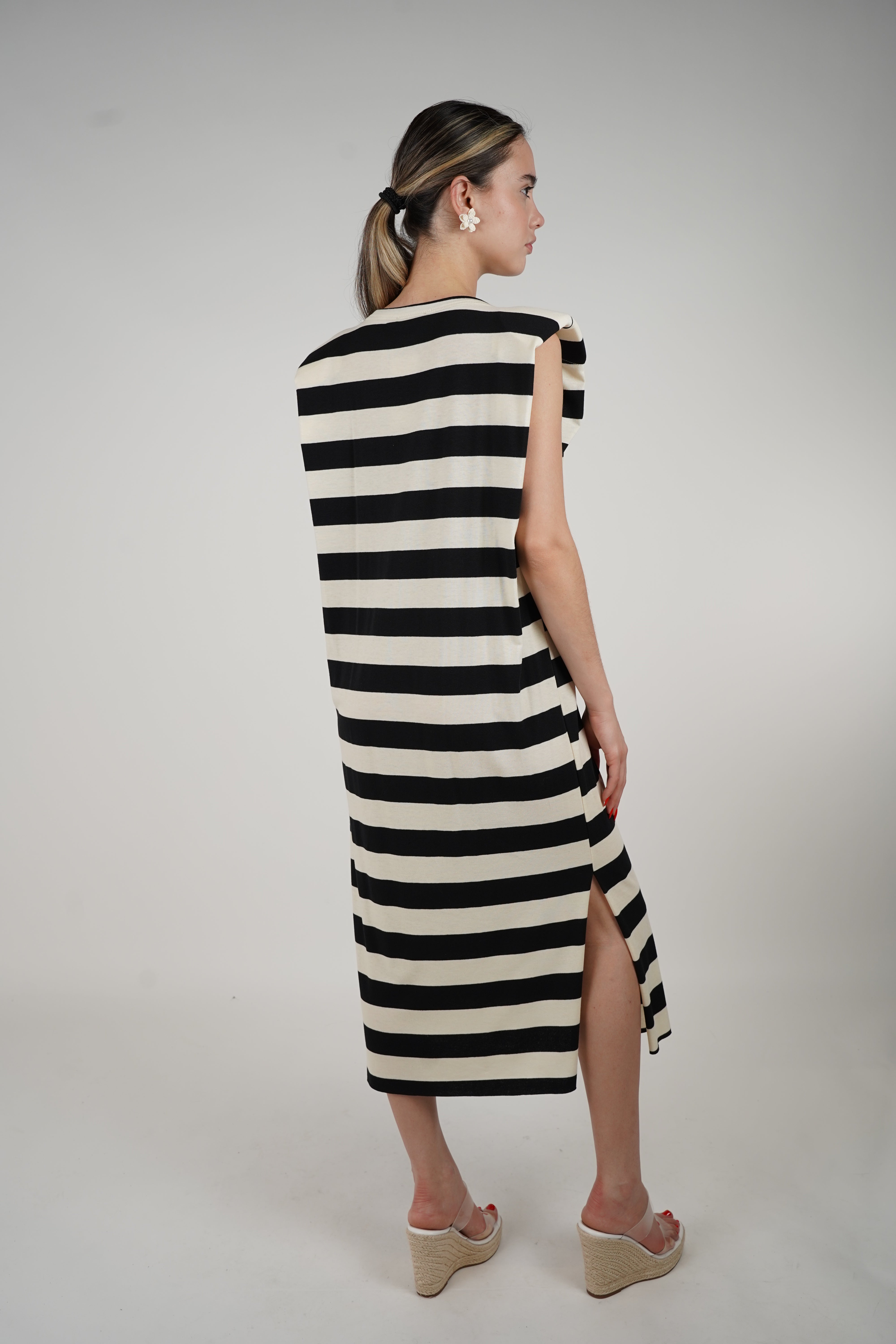 Italian Striped Maxi – Effortless, Edgy & Chic