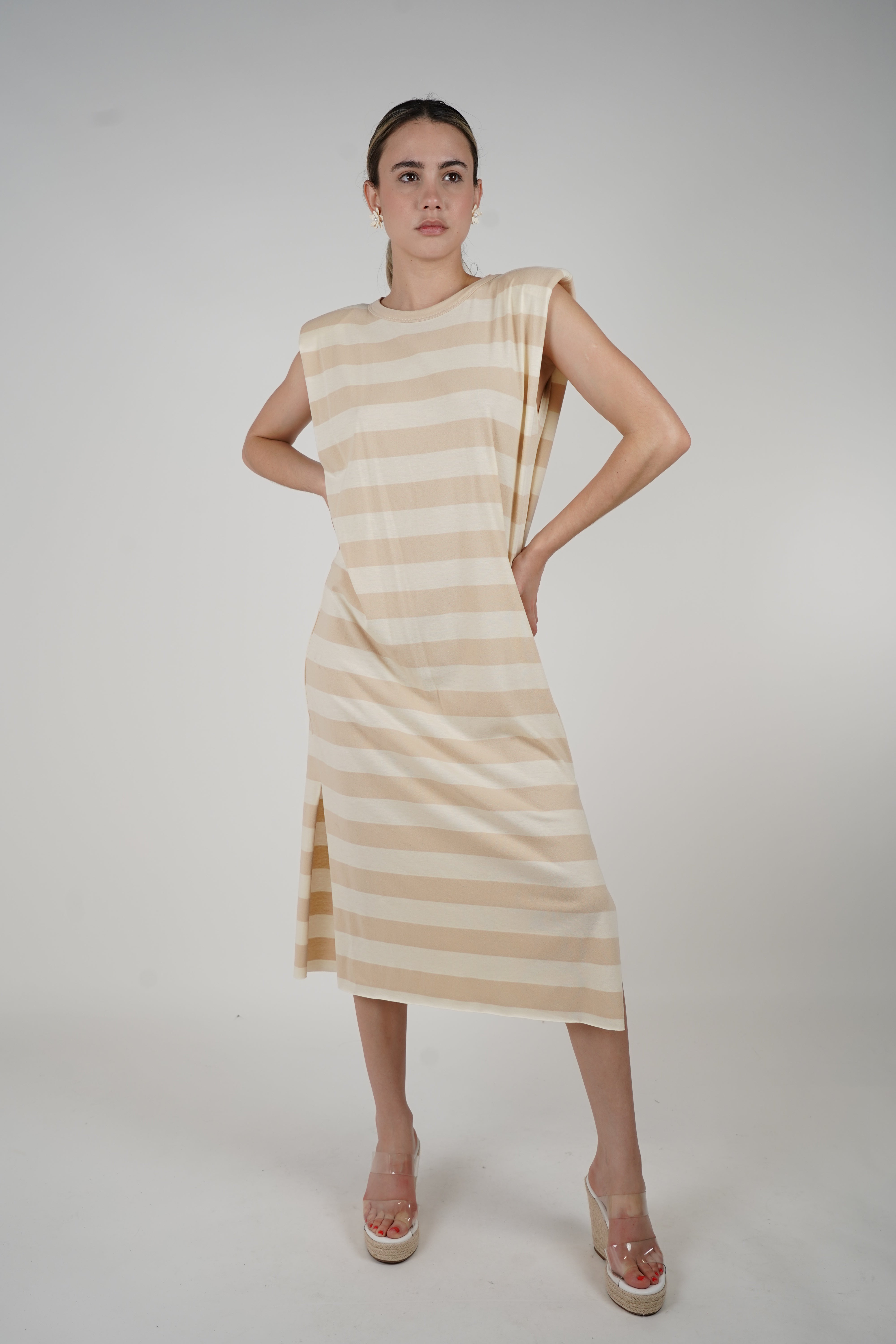 Italian Striped Maxi – Effortless, Edgy & Chic
