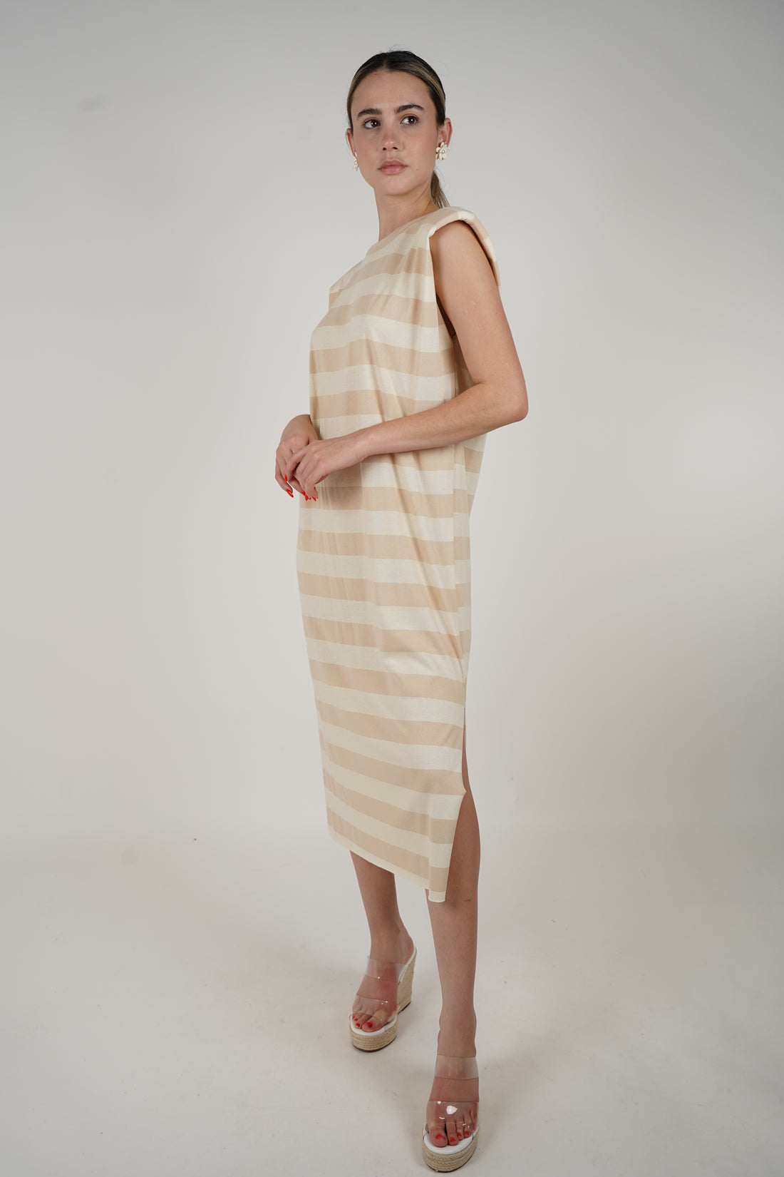 Italian Striped Maxi – Effortless, Edgy & Chic