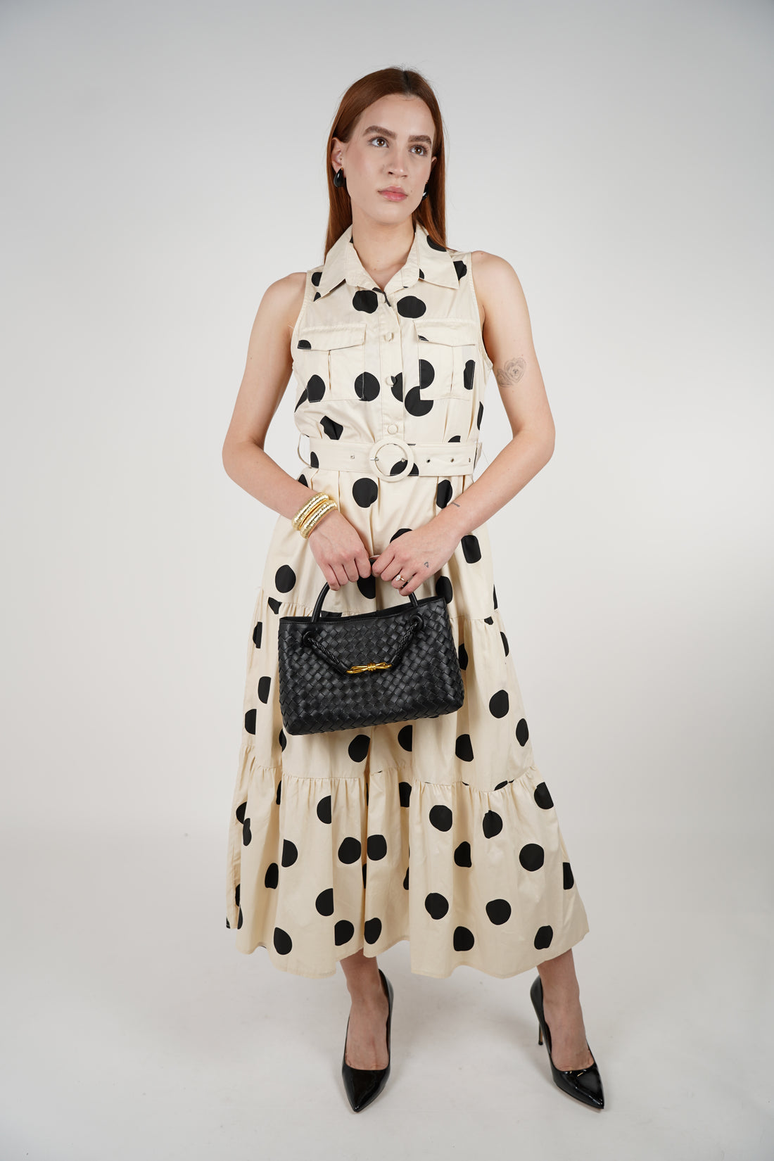 Aysel Dress – Playful Polka Dot Tiered Maxi