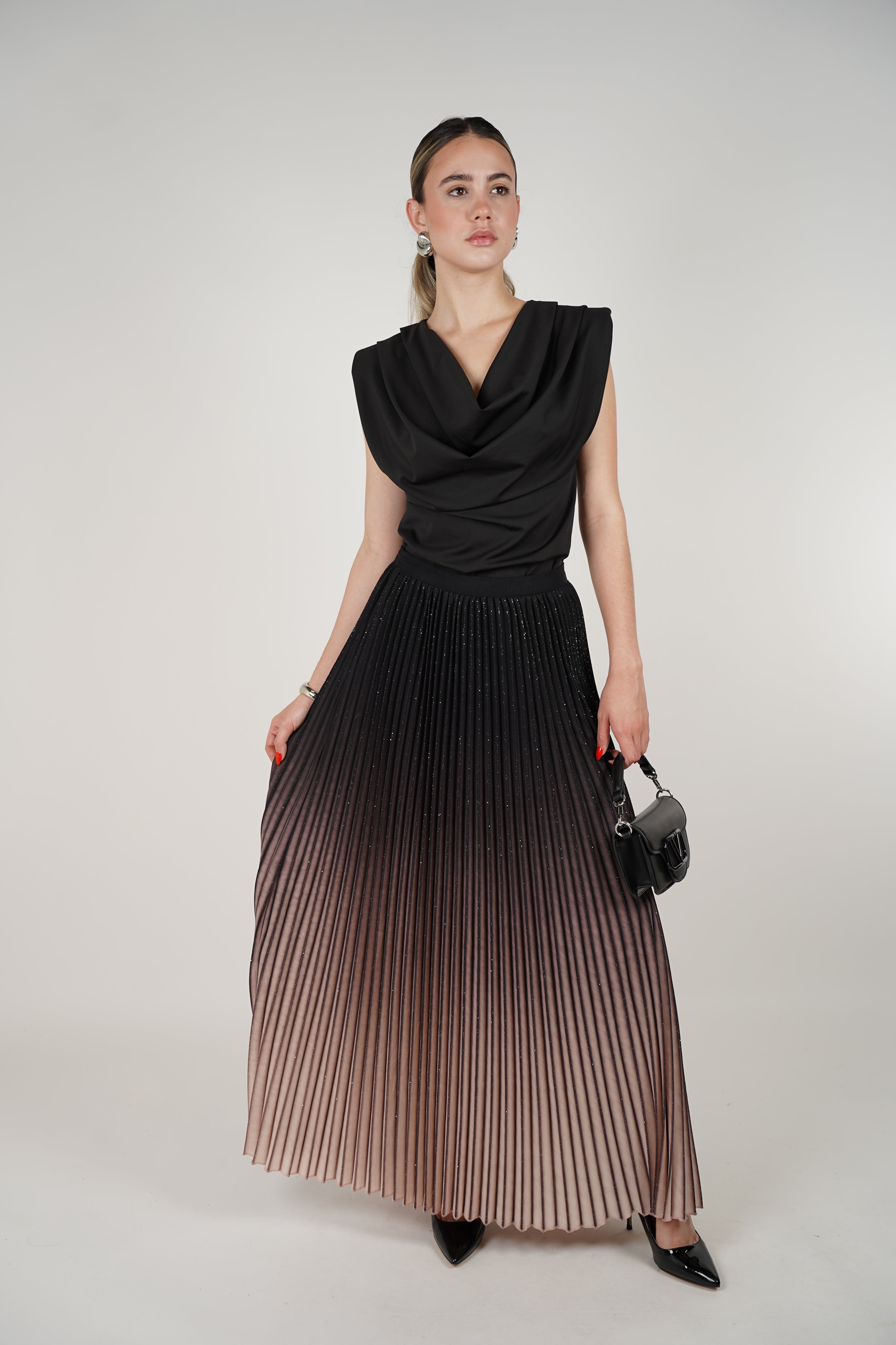 Alyssa Skirt – Ombre Elegance with a Hint of Sparkle