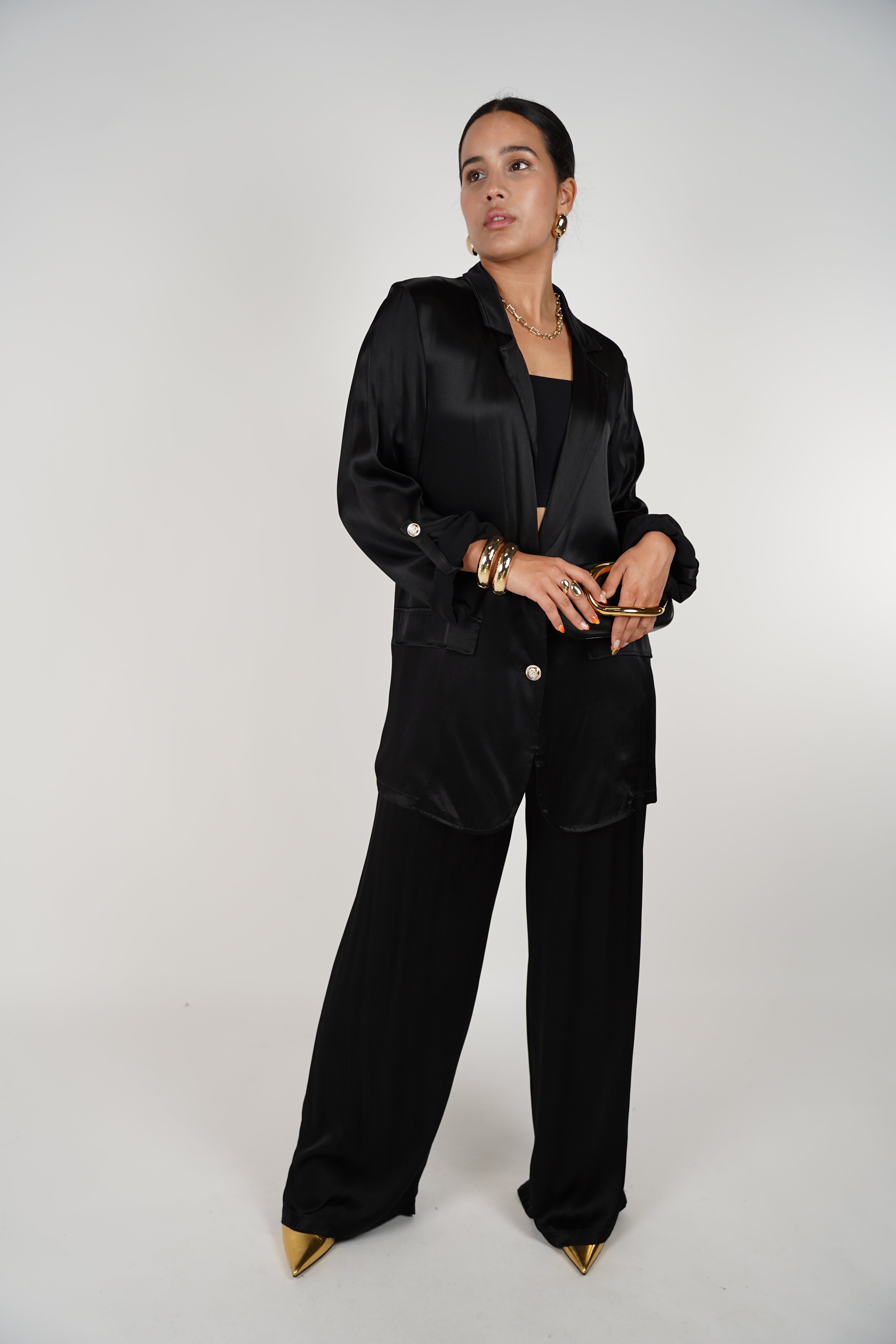 Analieah Set – Effortless Satin Luxe in Pearl