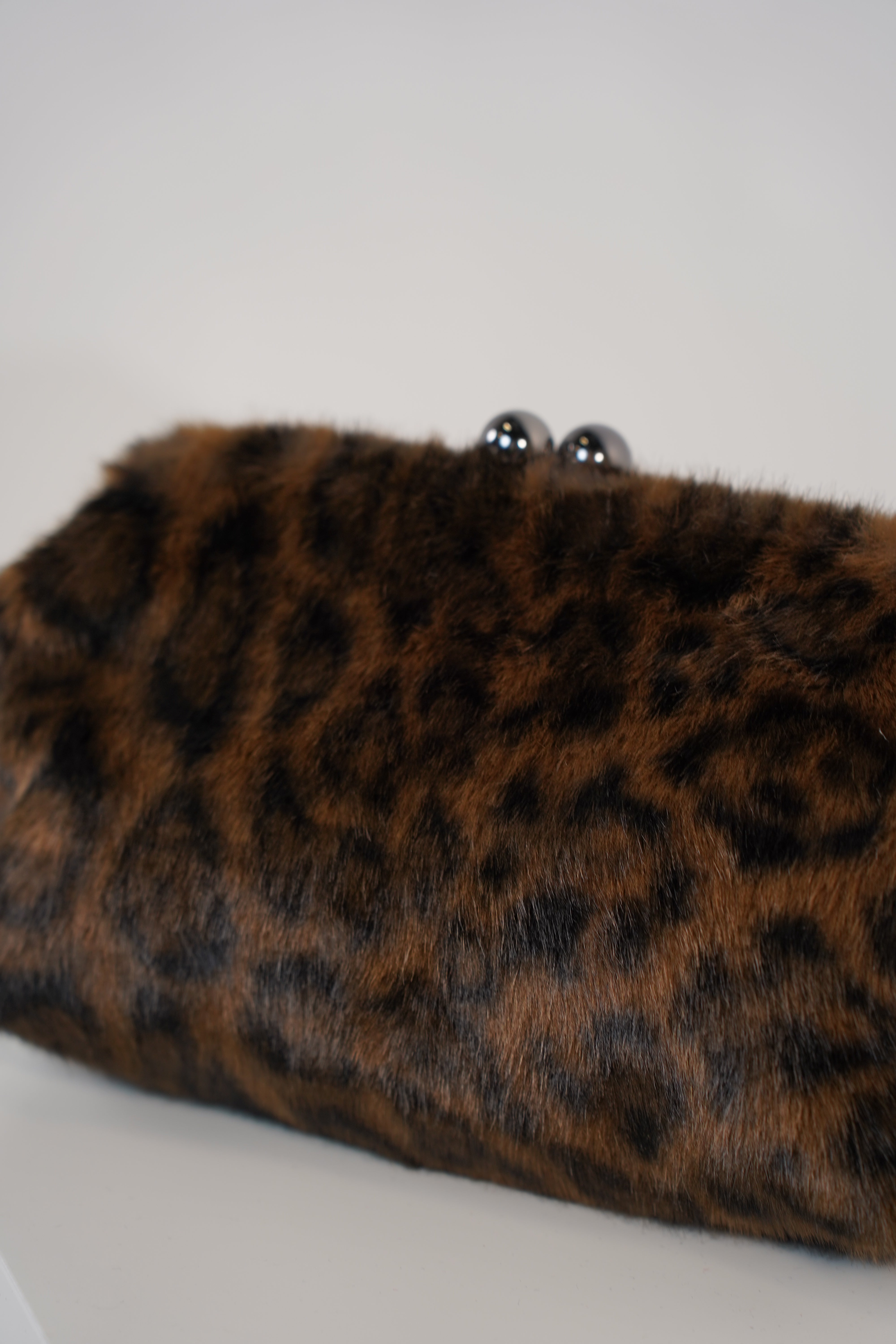 Lucerra Leopard Clutch – Faux Fur Statement Evening Bag
