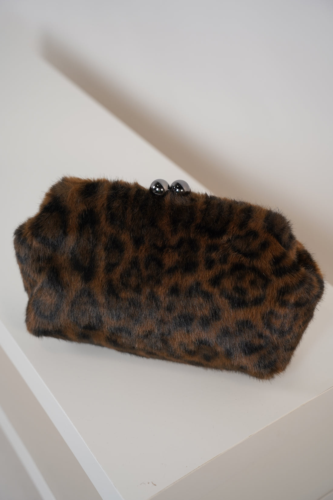 Lucerra Leopard Clutch – Faux Fur Statement Evening Bag