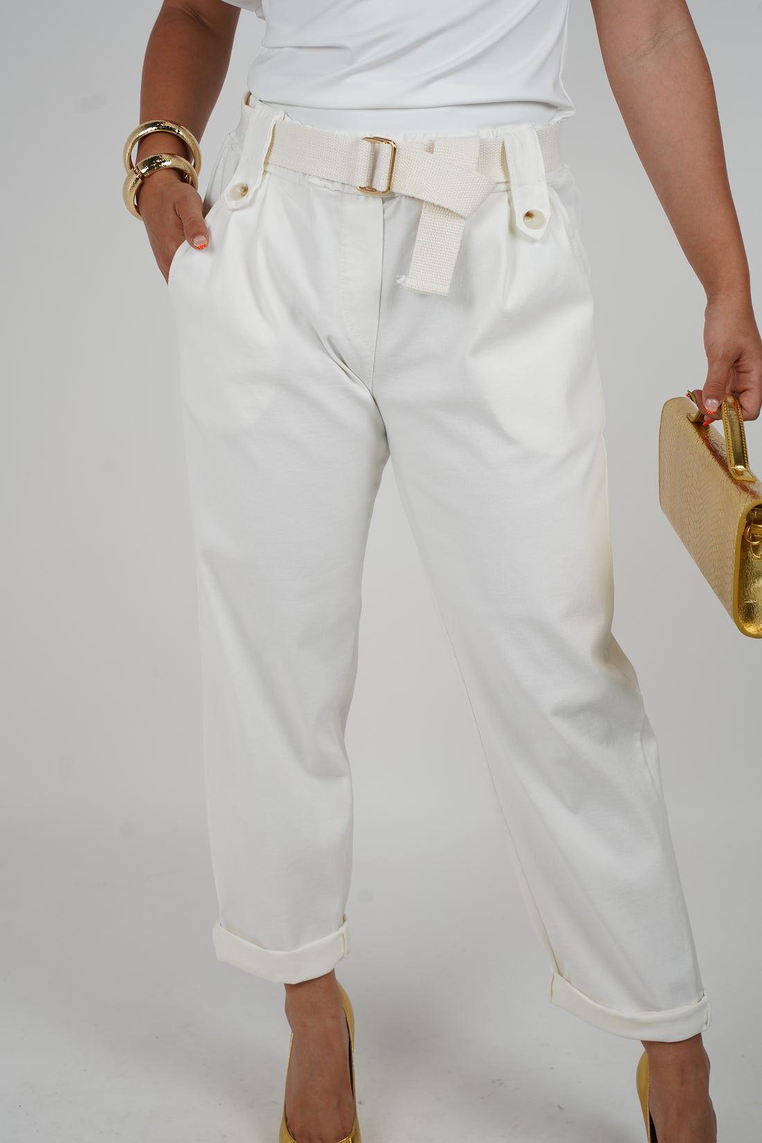 Amorette Pants – Tailored Ivory Elegance