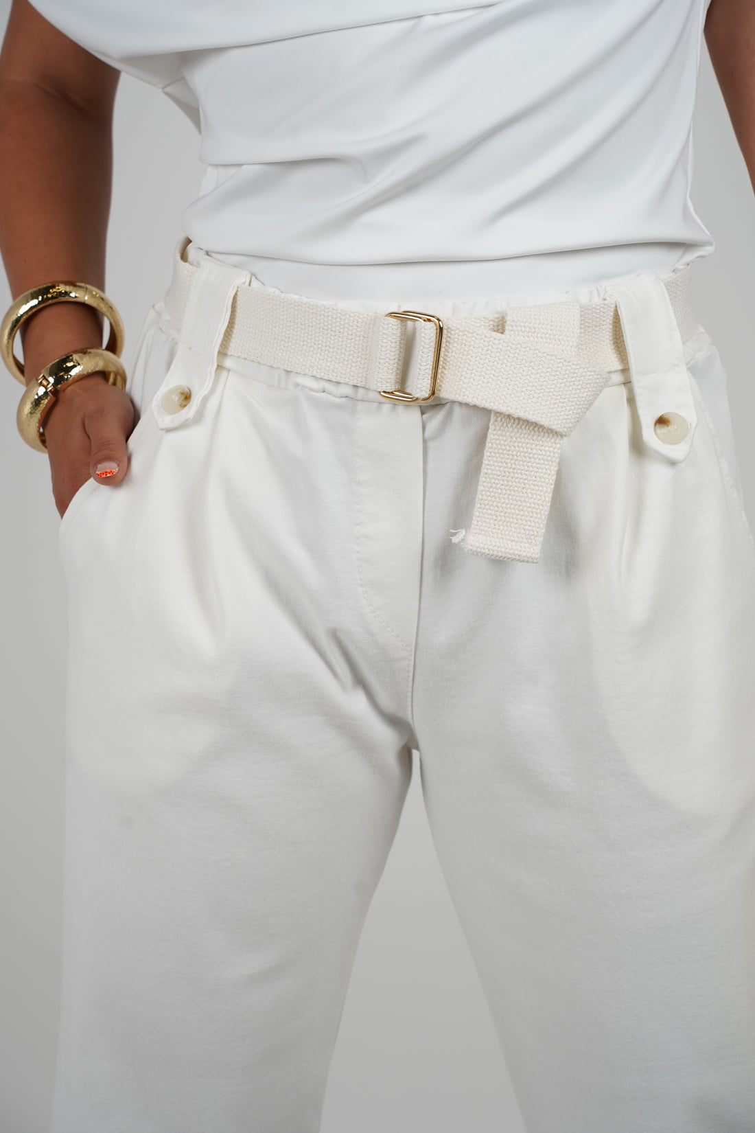 Amorette Pants – Tailored Ivory Elegance