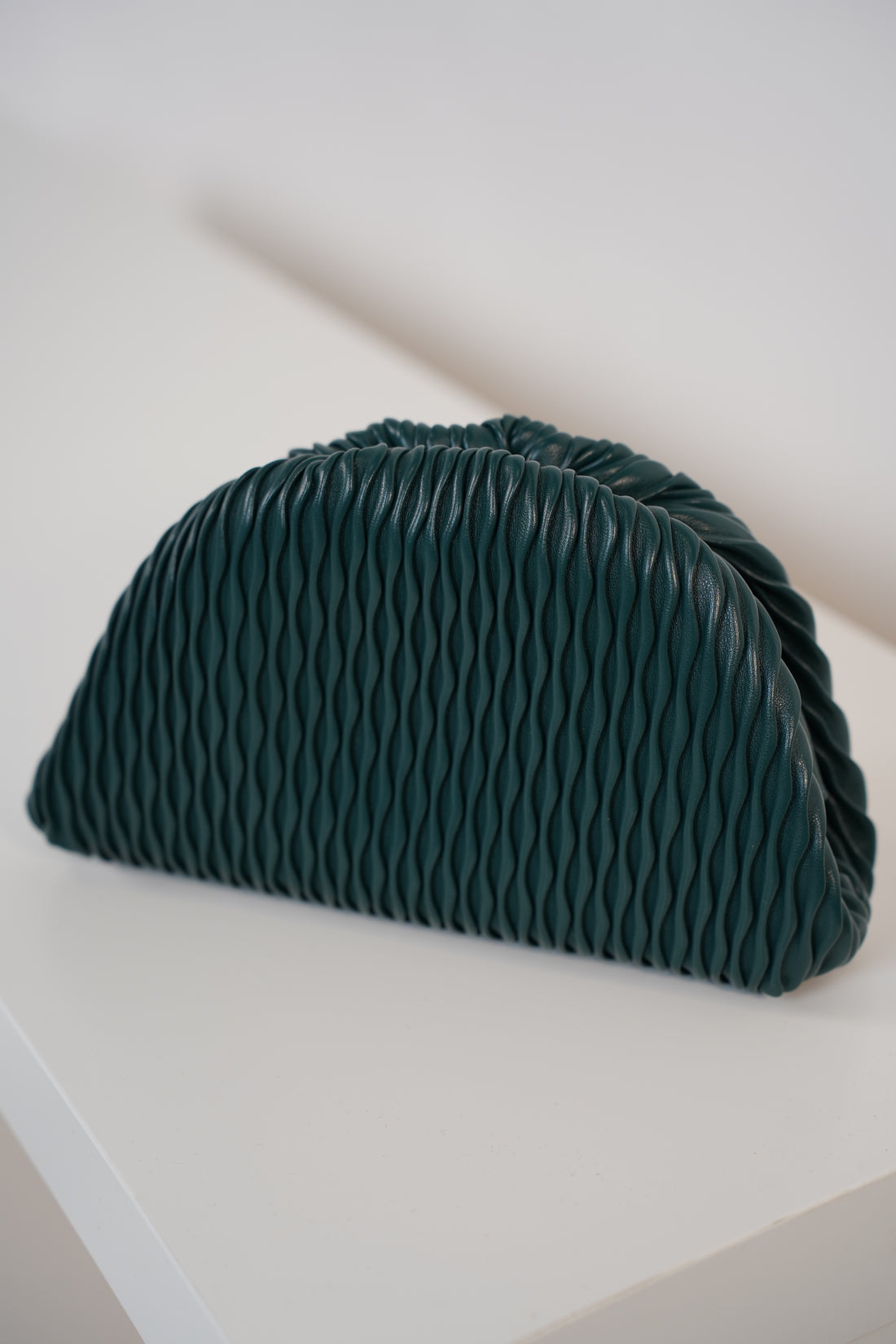 Vixar Textured Clutch – Modern Pleated Evening Bag