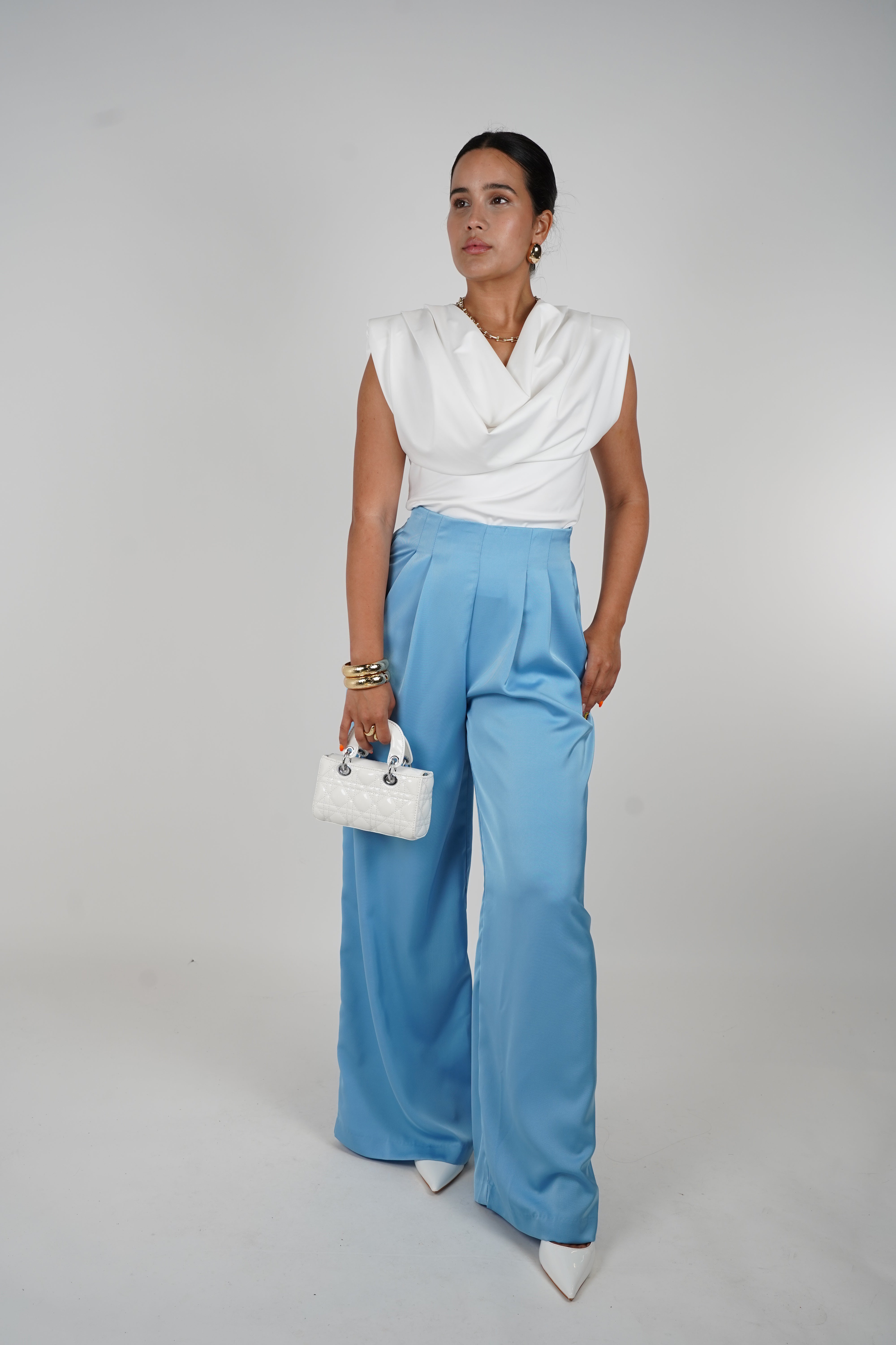Shofie High-Waisted Wide-Leg Trousers – Statement Style with Tailored Elegance
