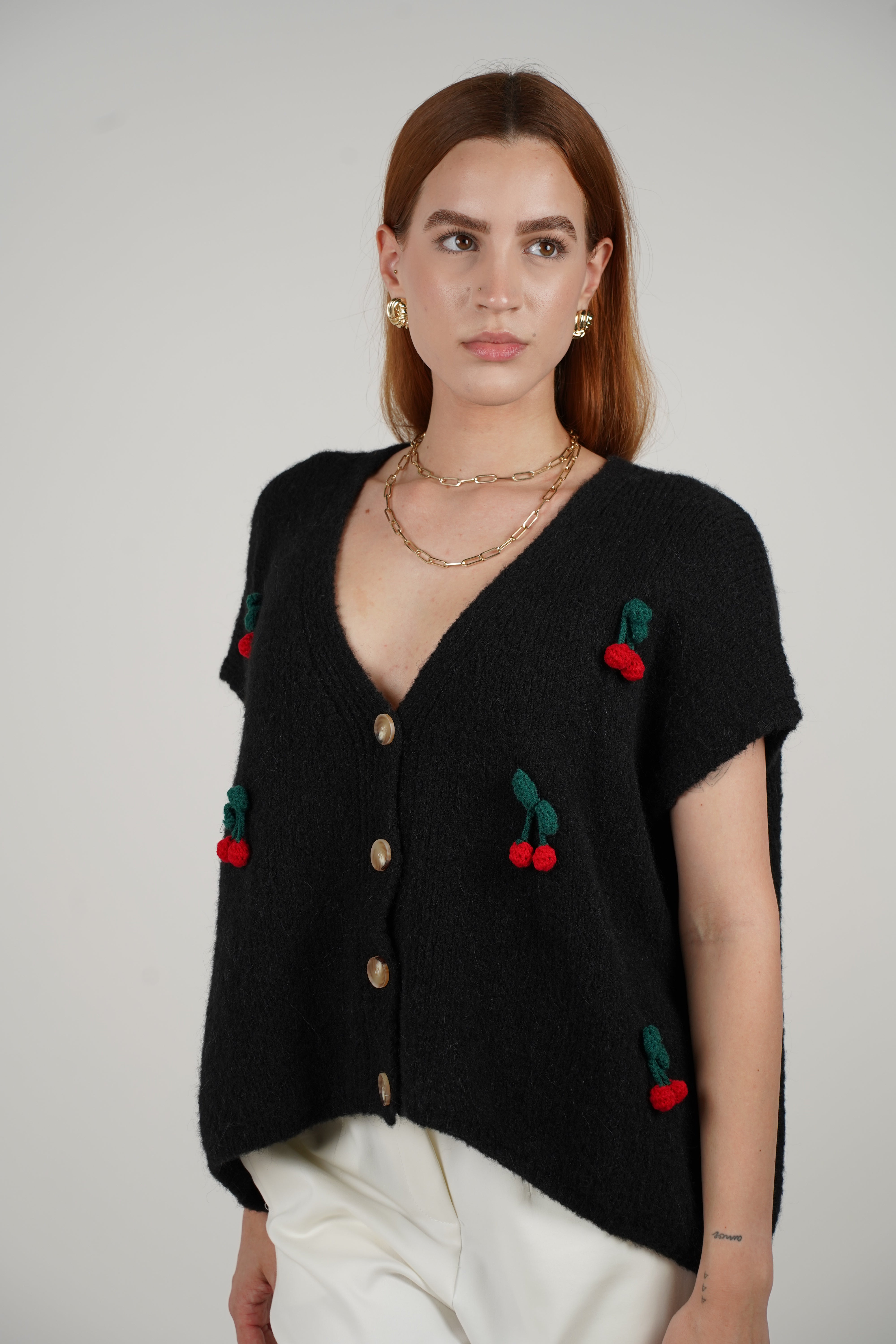 Cherries Sweater Vest – Sweet, Soft & Playfully Chic