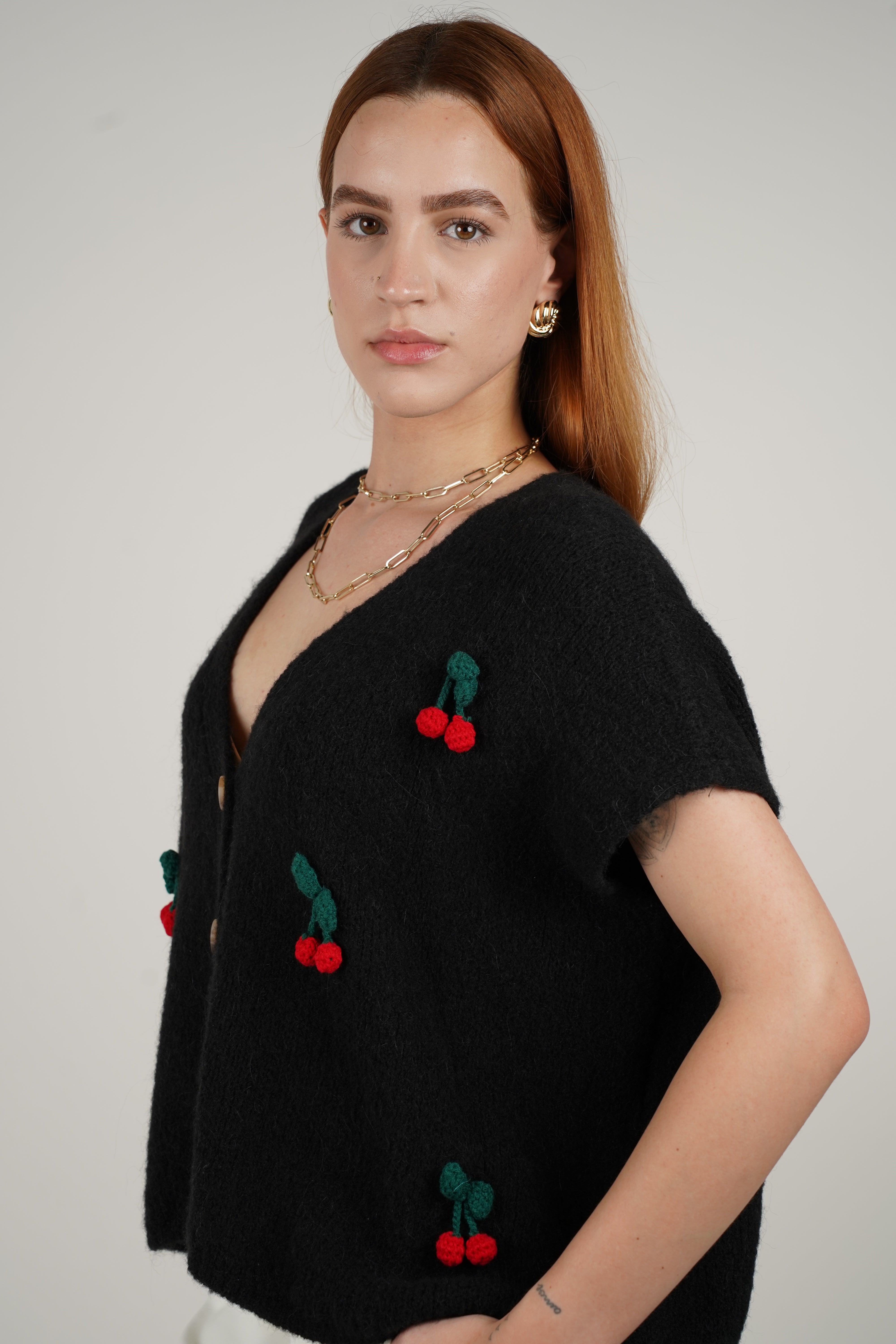 Cherries Sweater Vest – Sweet, Soft & Playfully Chic