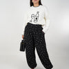 Firaye Polka Dot Aladdin Joggers – Effortless Comfort with Chic Playfulness