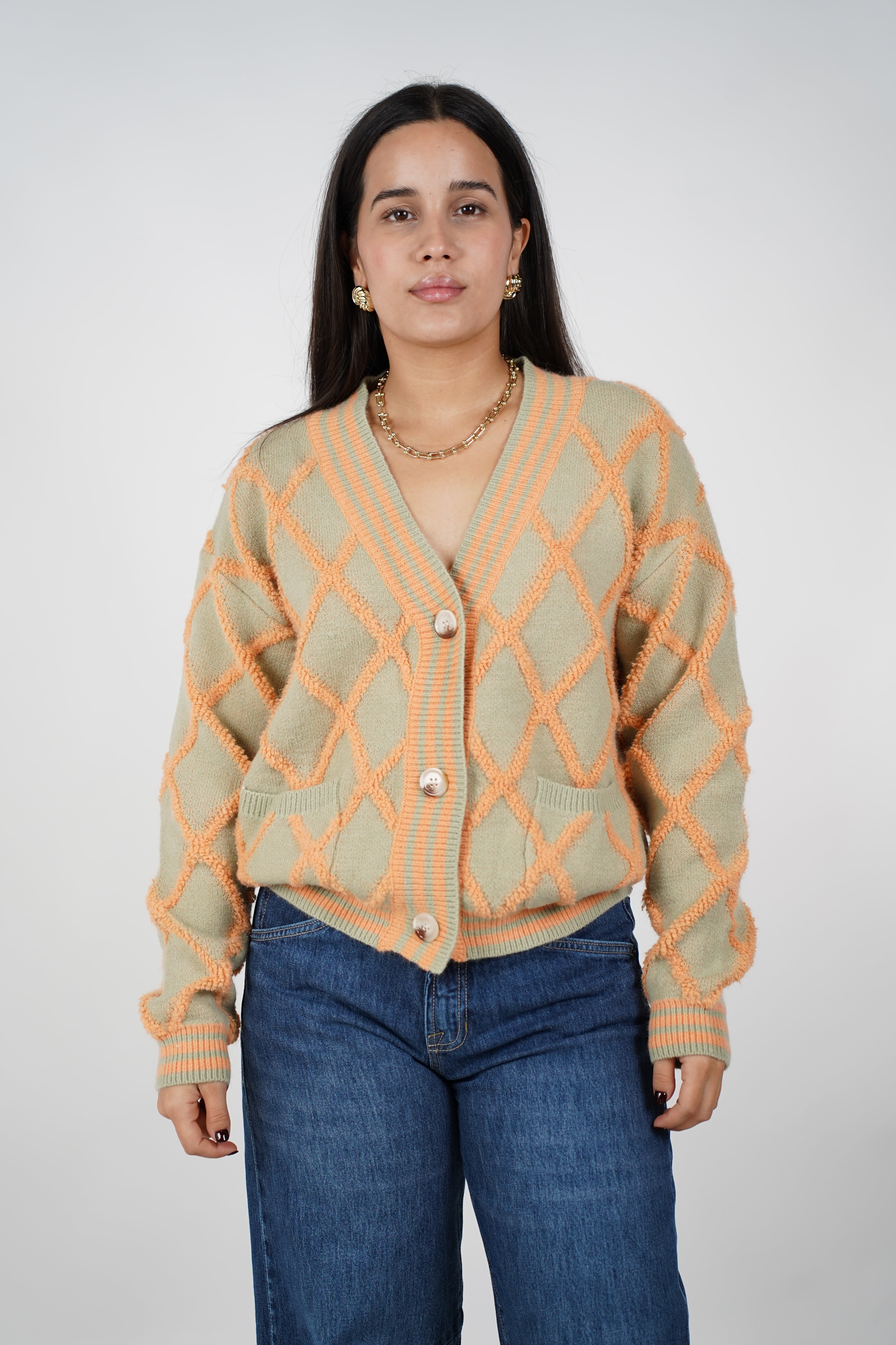 Jolyn Sweater Cardigan – Textured & Playful Comfort