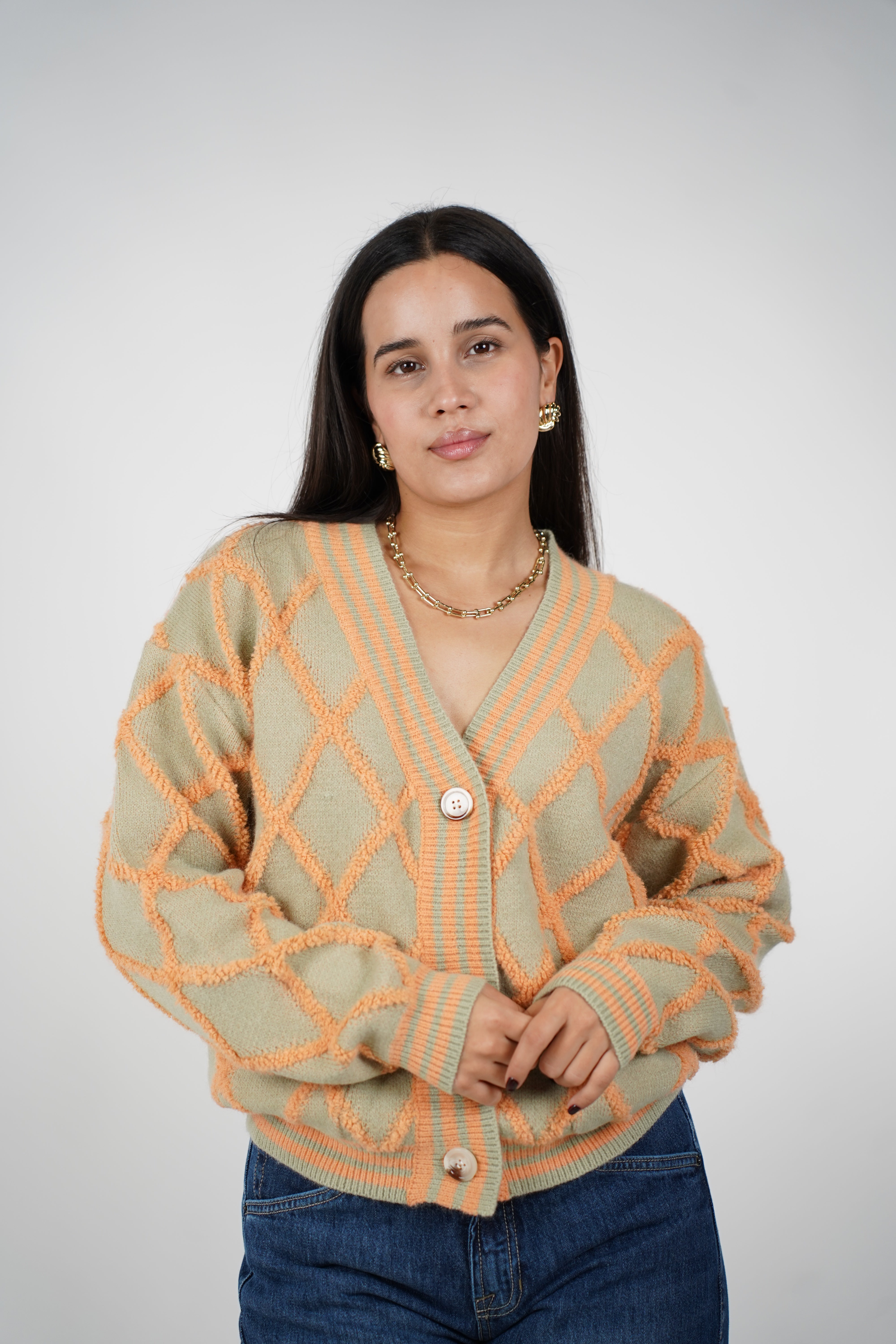 Jolyn Sweater Cardigan – Textured & Playful Comfort