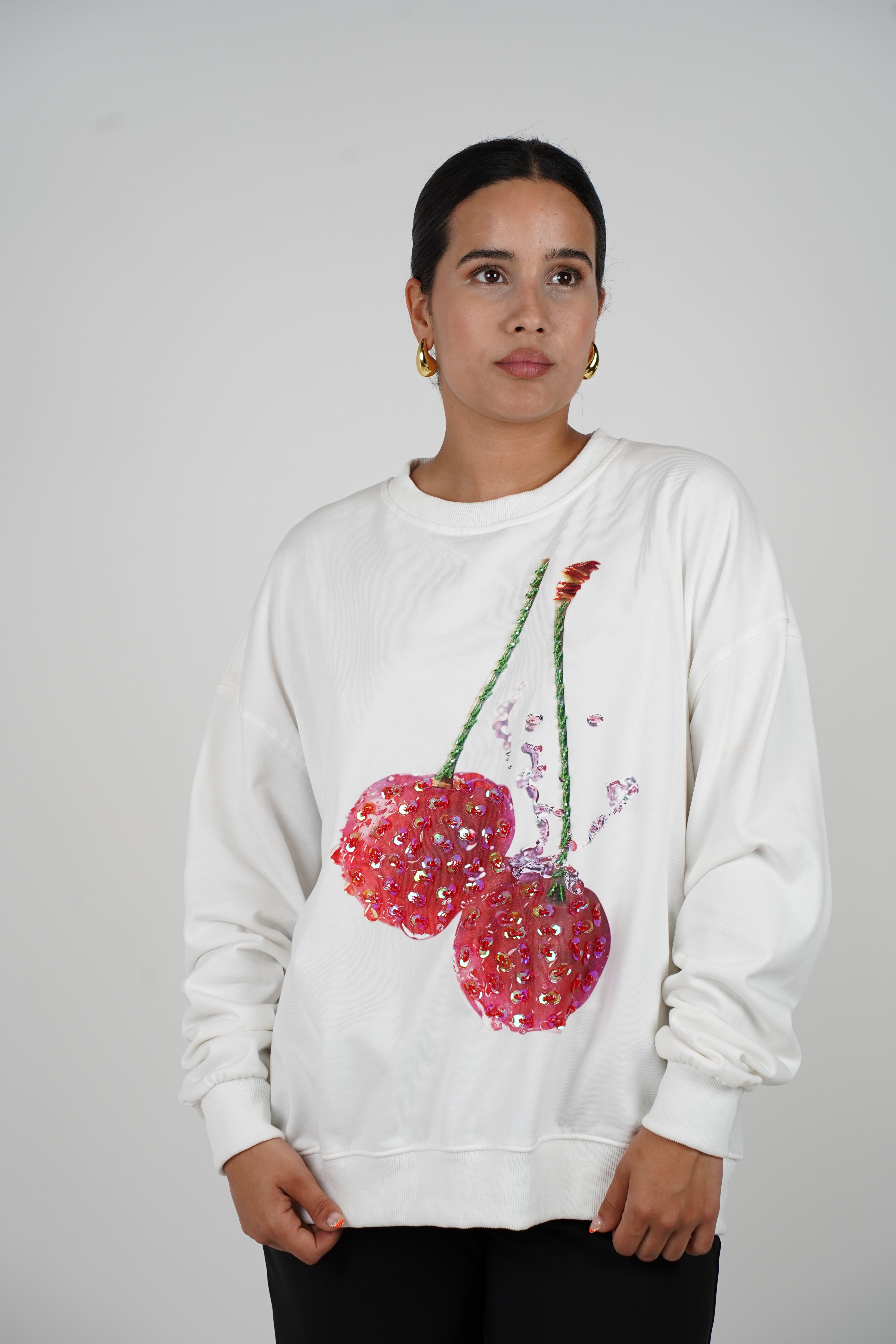 Laura Cherry Sweater – Sweet with a Sparkle