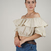 Reva Ruffle Top – Flirty Off-Shoulder Charm in Multiple Colors