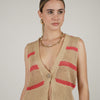 Demi Striped Crochet Vest – One Size, Multi-Color Options