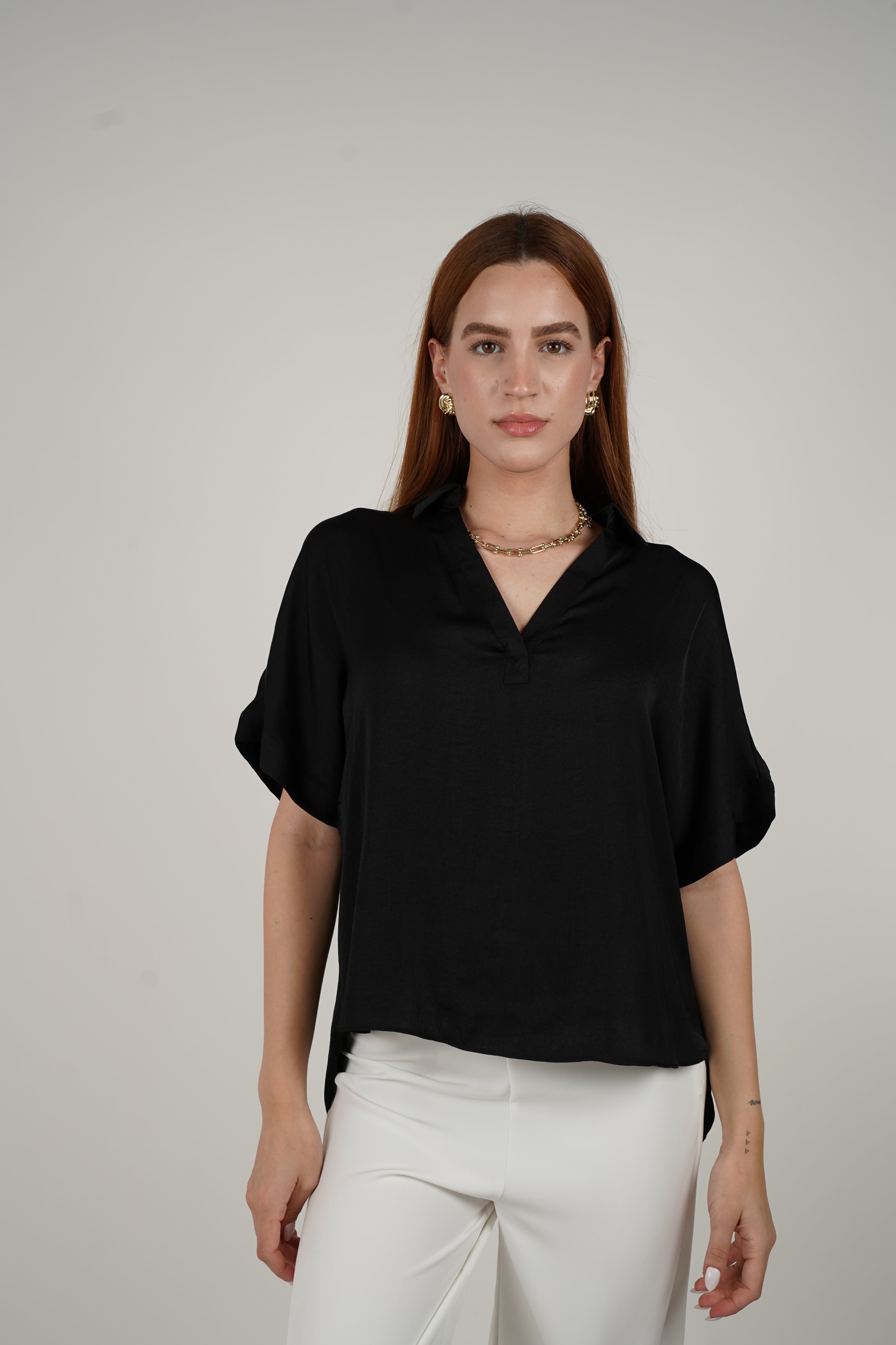 Rynna Flaca Top – Effortless Everyday Collared Blouse