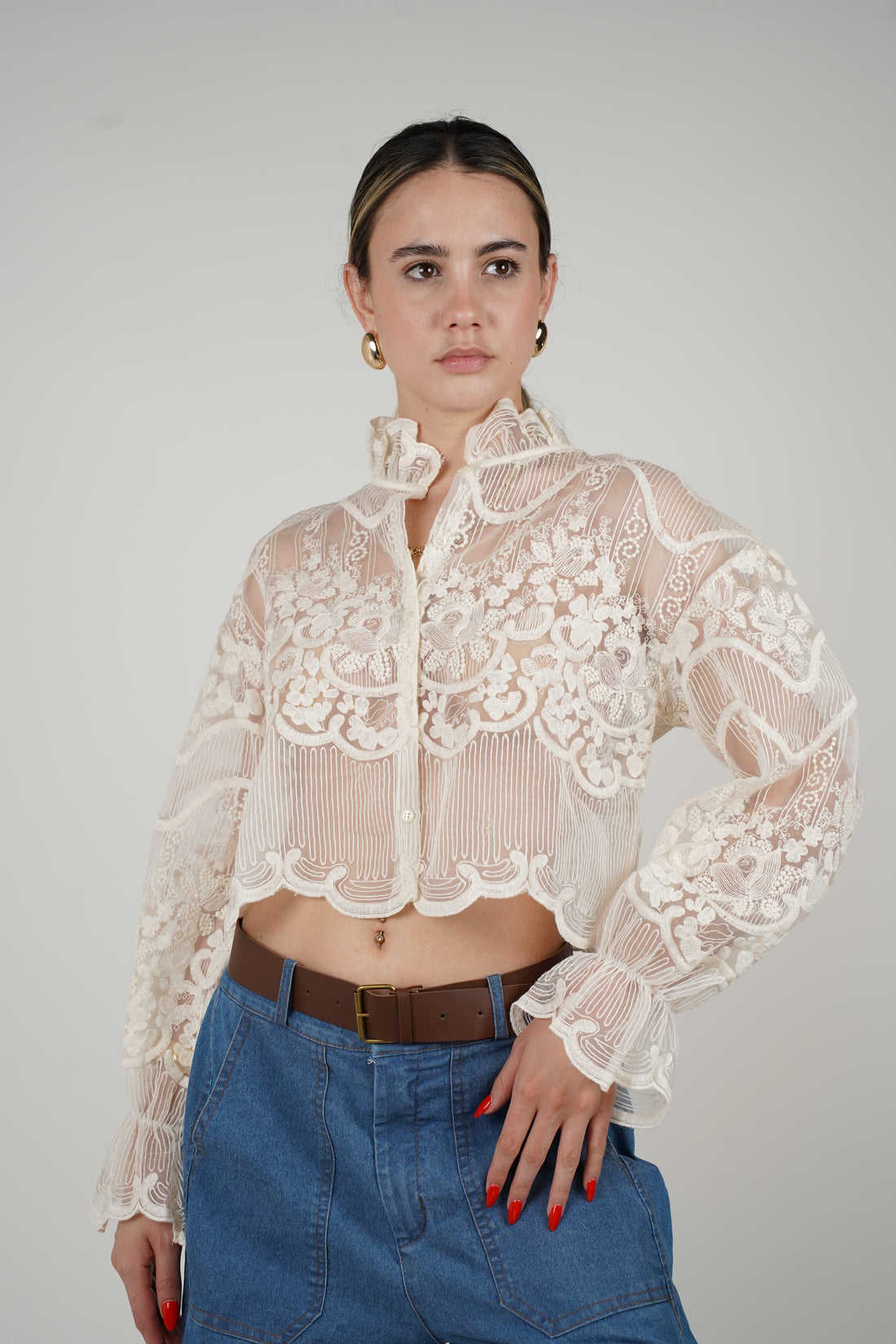 Caro Sheer Lace Top – Romantic & Elegant with a Modern Twist