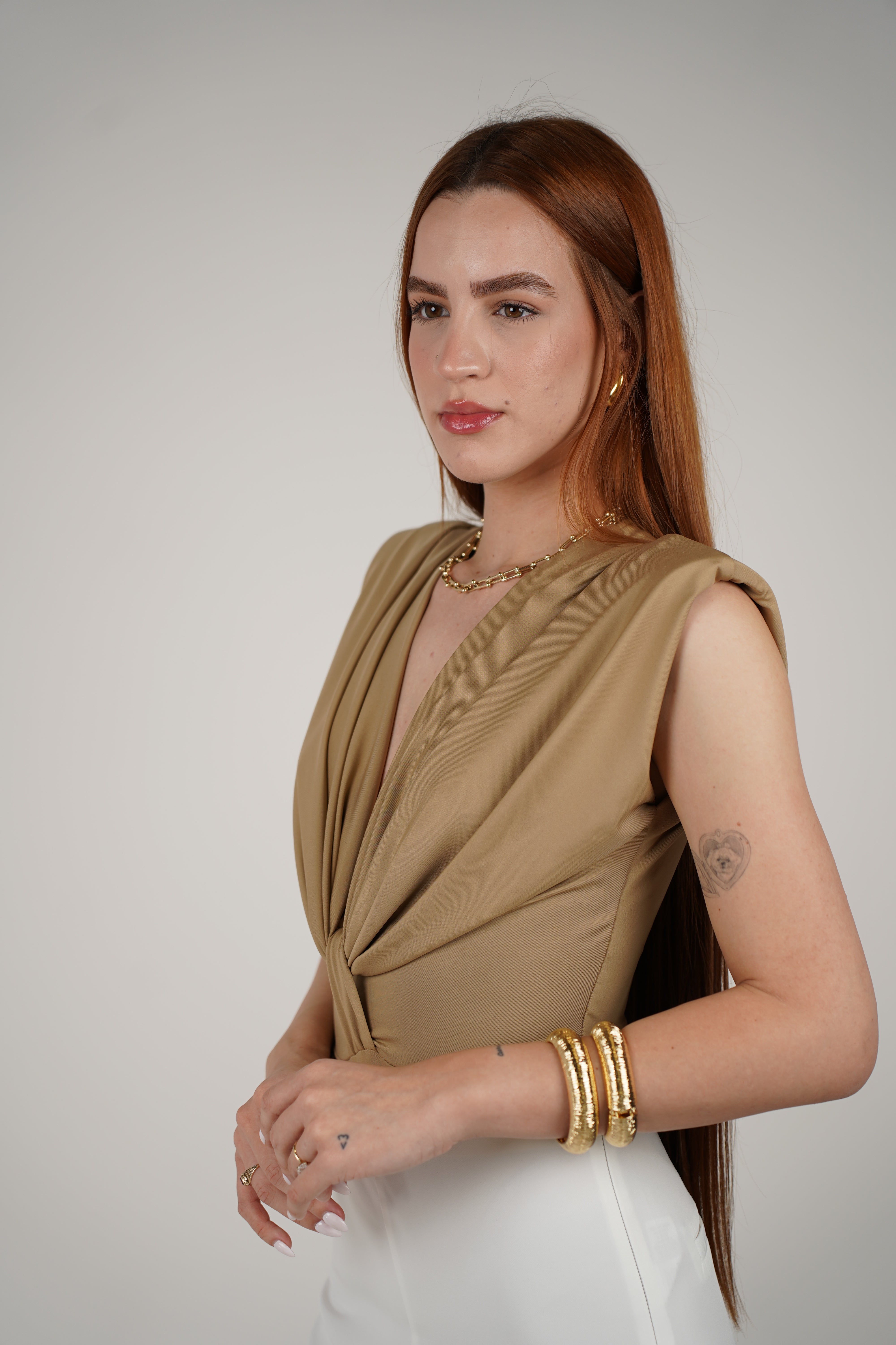 Marcela Bodysuit – Sleek, Draped & Effortless