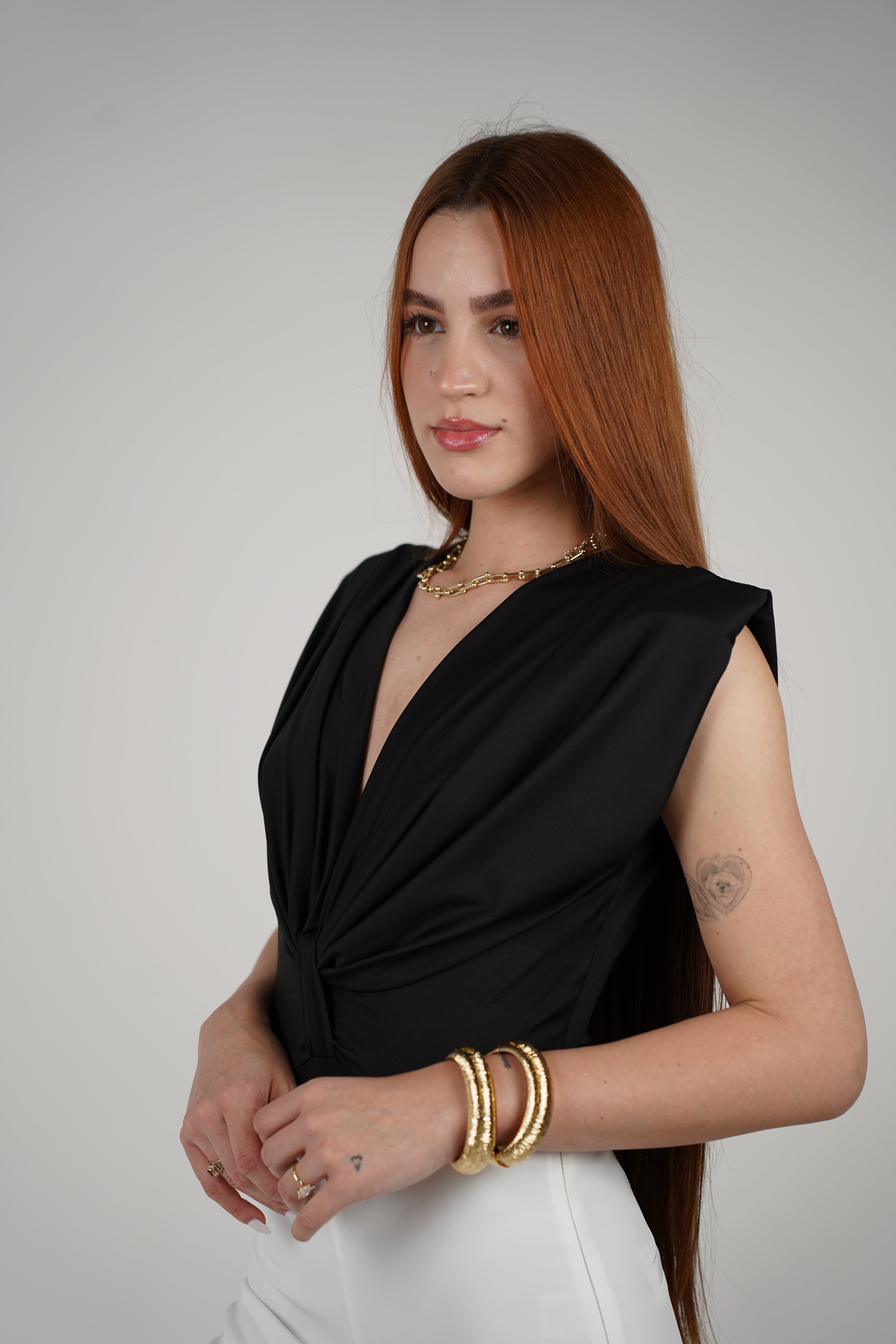 Marcela Bodysuit – Sleek, Draped & Effortless