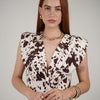 Marcela Print Bodysuit – Bold Print, Sleek Fit