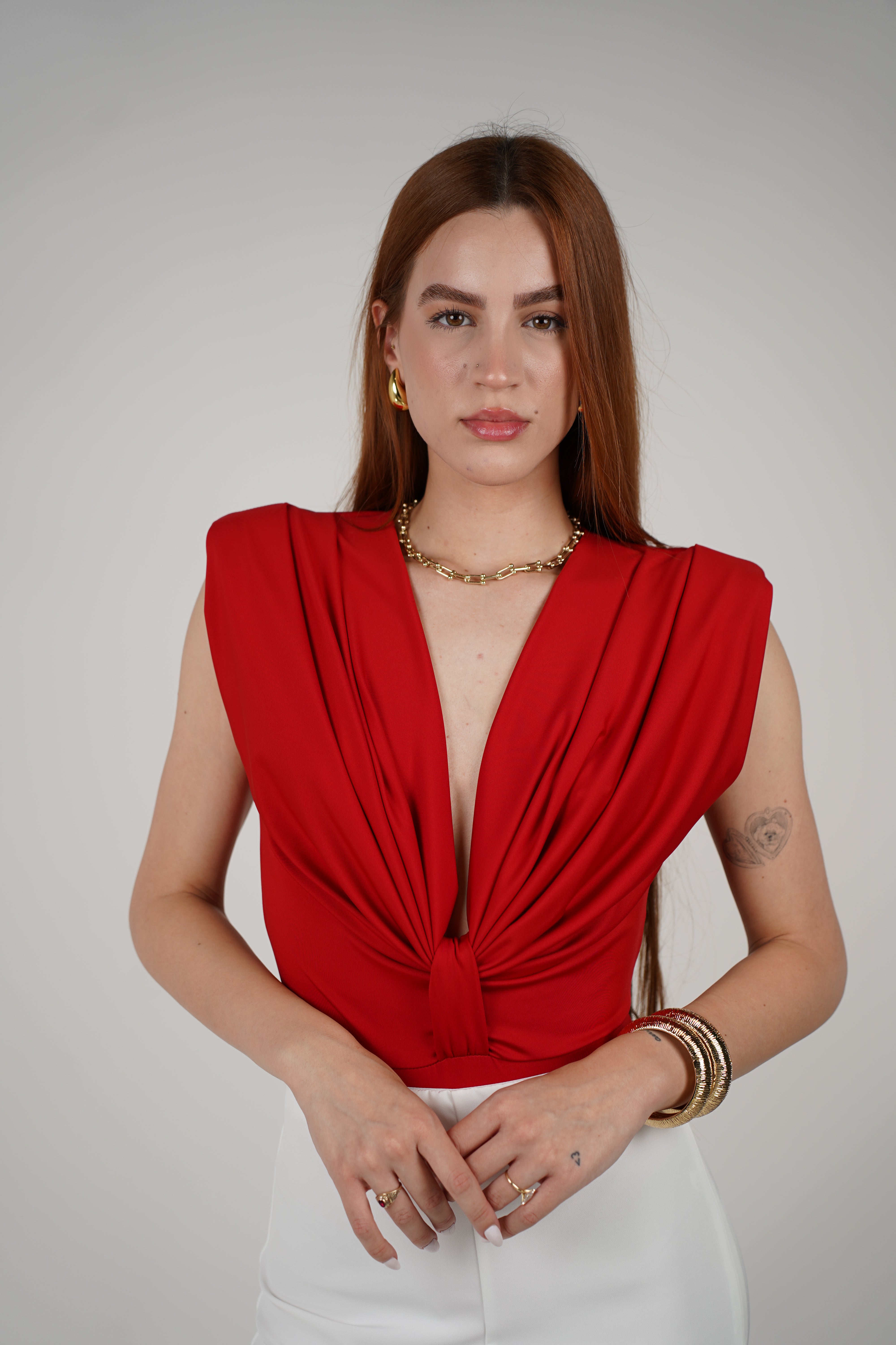 Marcela Bodysuit – Sleek, Draped & Effortless