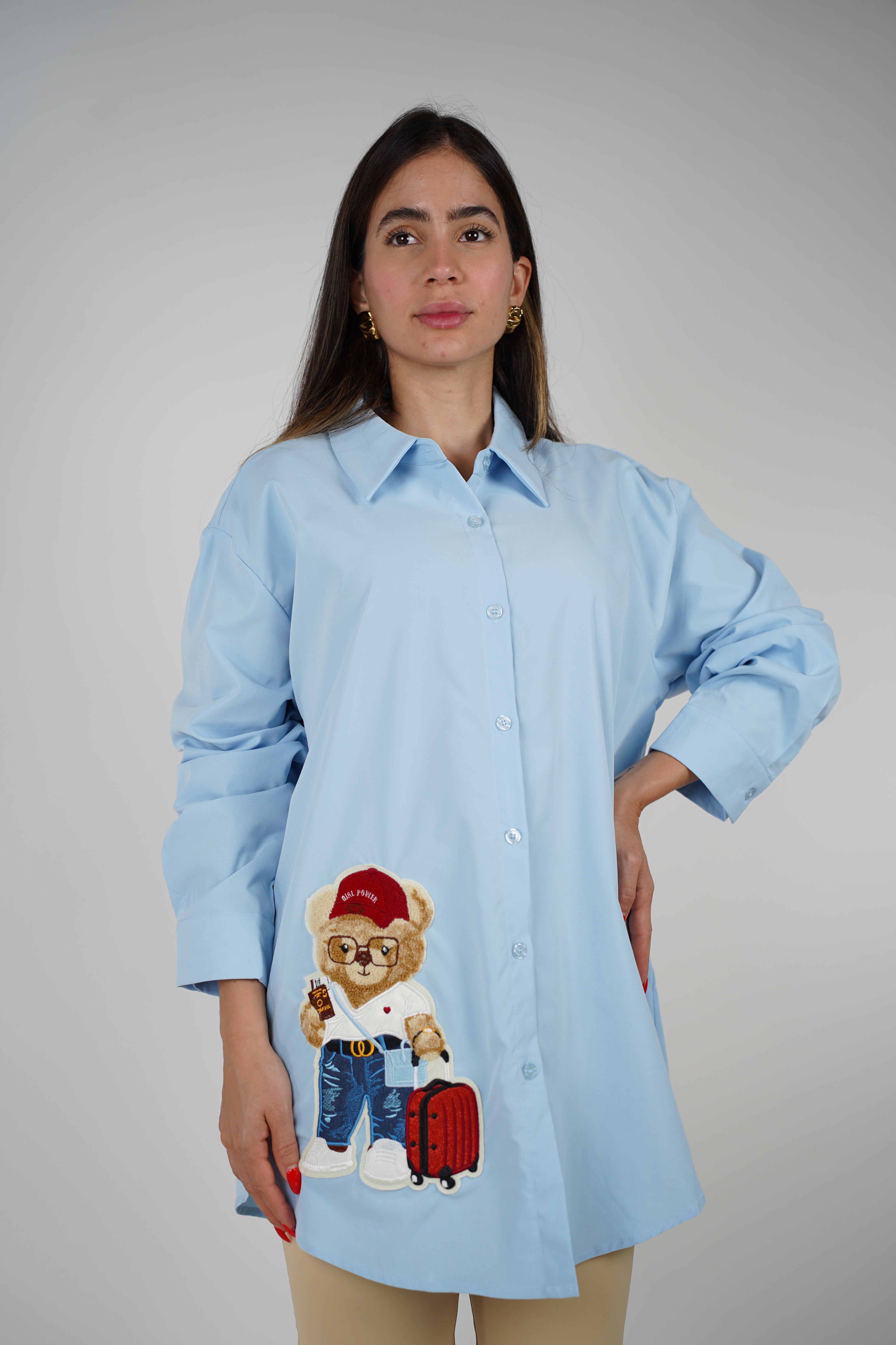 Exclusive Bear Button Down -  Playful Twist on a Classic Shirt