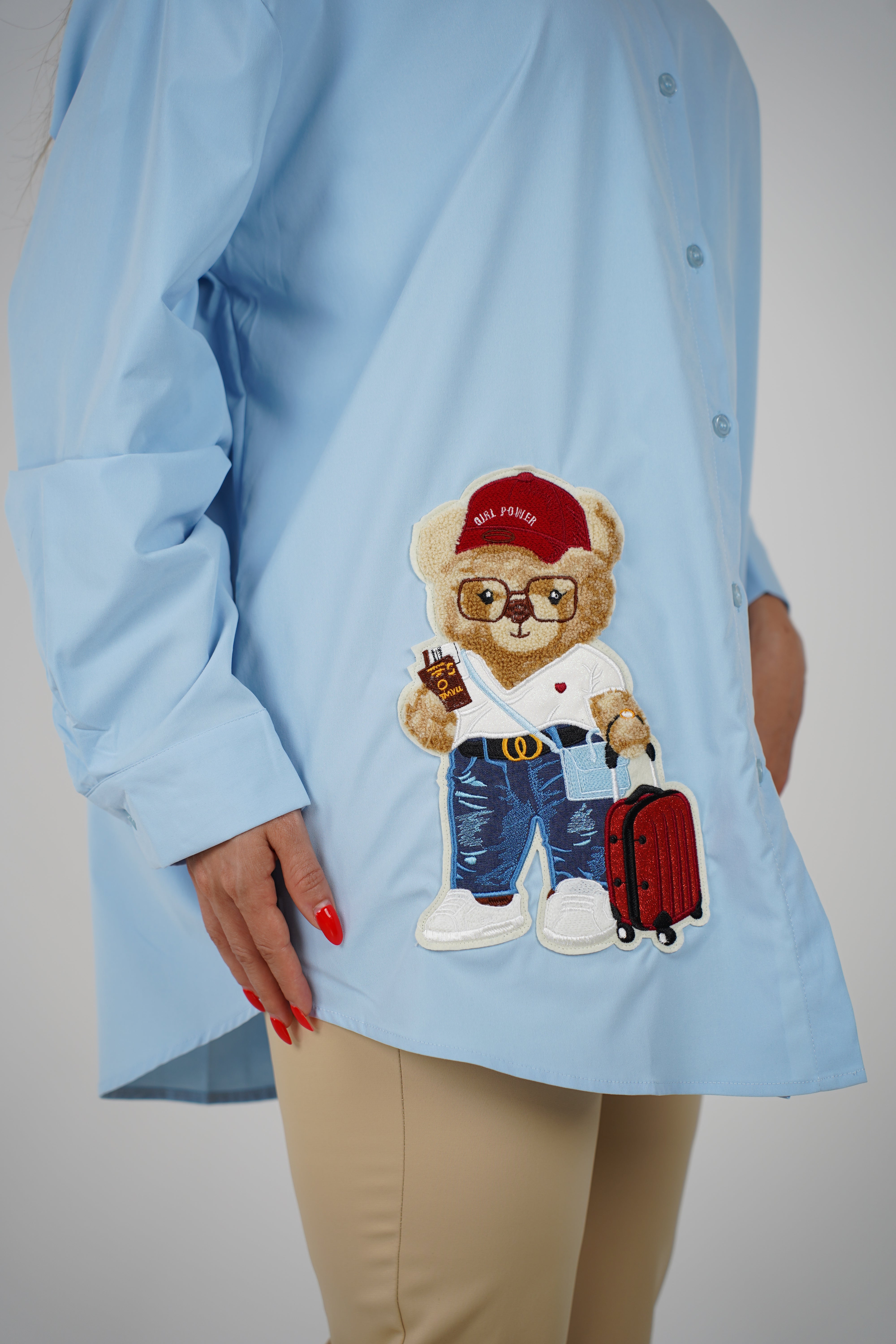 Exclusive Bear Button Down -  Playful Twist on a Classic Shirt