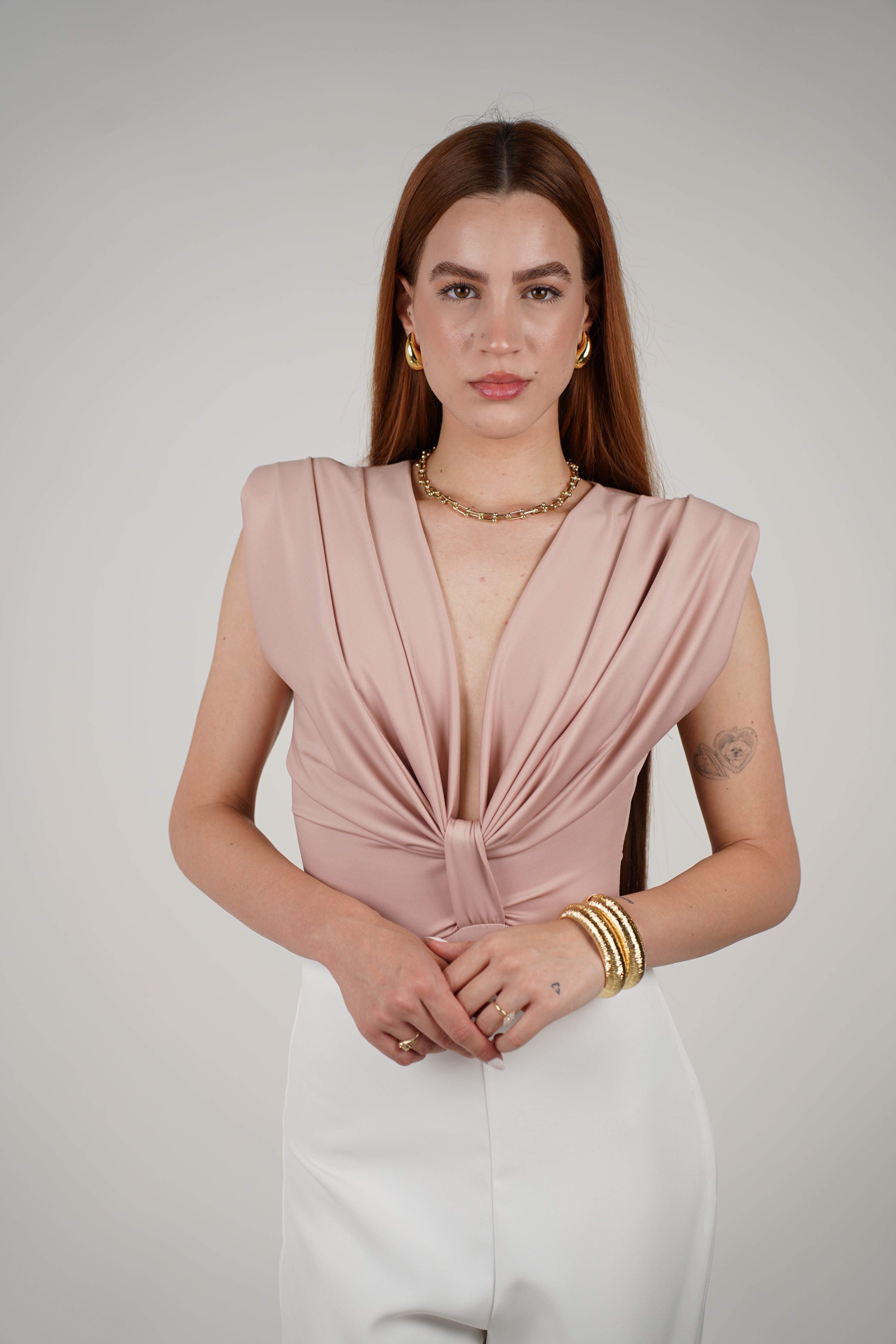 Marcela Bodysuit – Sleek, Draped & Effortless