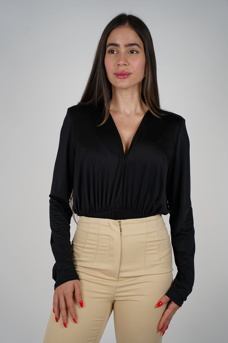 Mey Bodysuit – Sleek, Deep-V Elegance