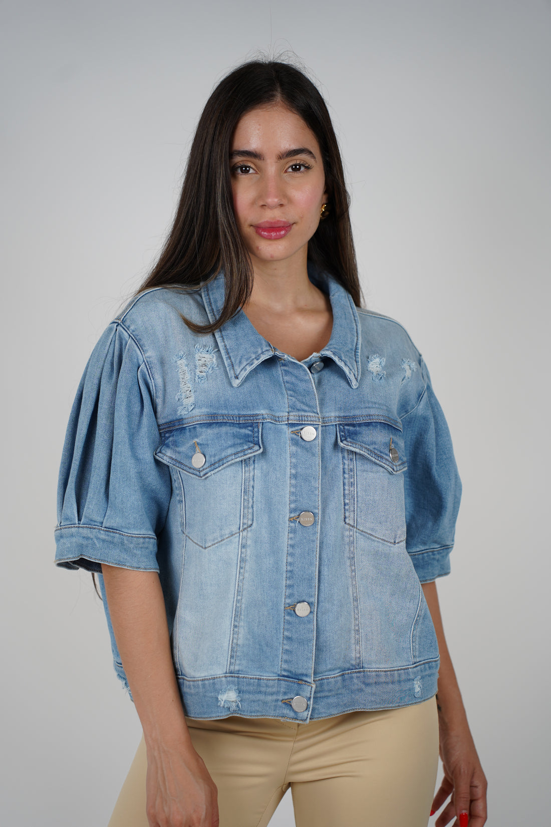 Dayana Plus Size Jean Jacket – Relaxed Fit with Stylish Edge