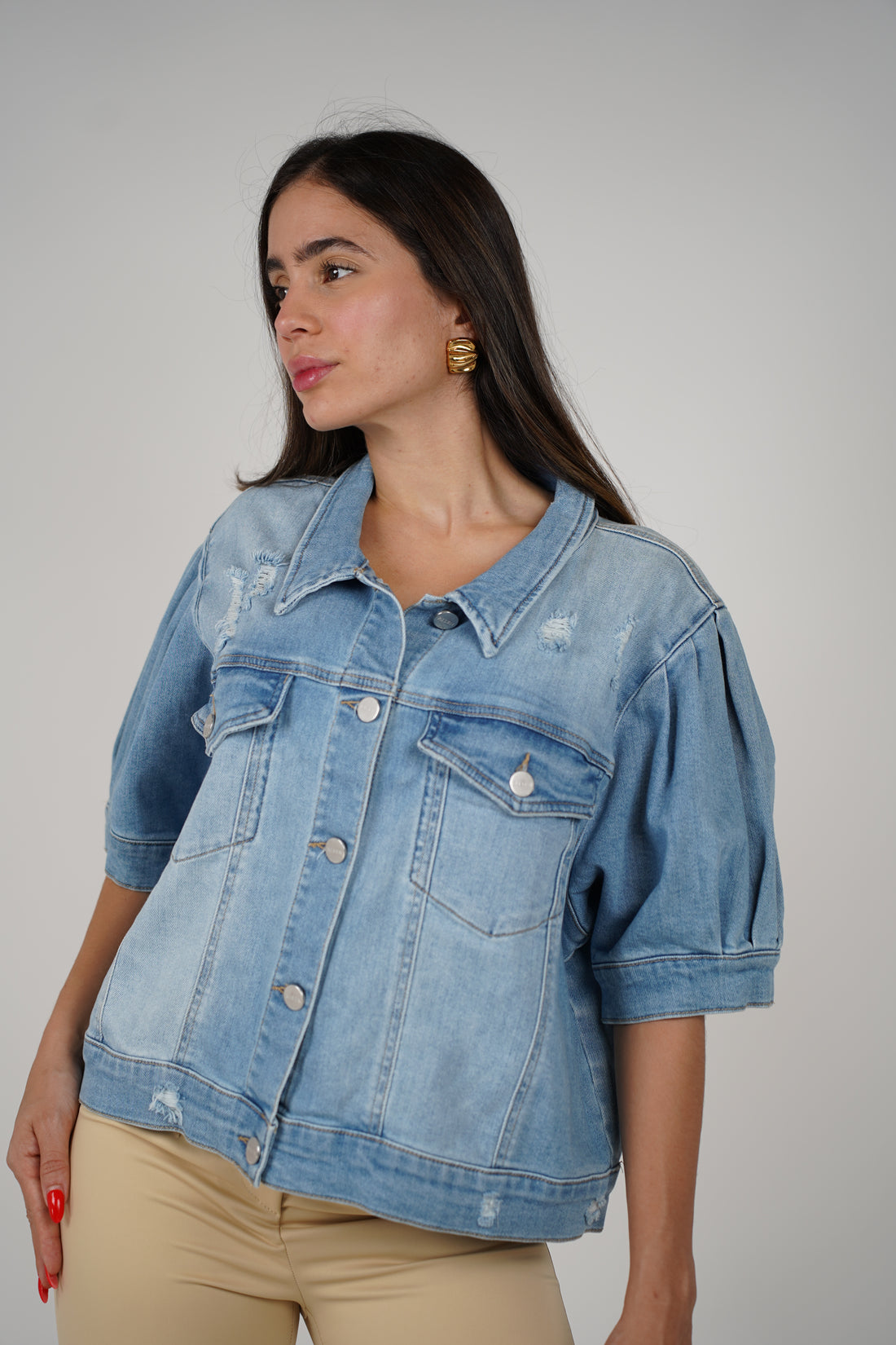 Dayana Plus Size Jean Jacket – Relaxed Fit with Stylish Edge