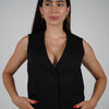 Valentina Black Tailored Vest – Classic Button-Up Waistcoat for Effortless Style