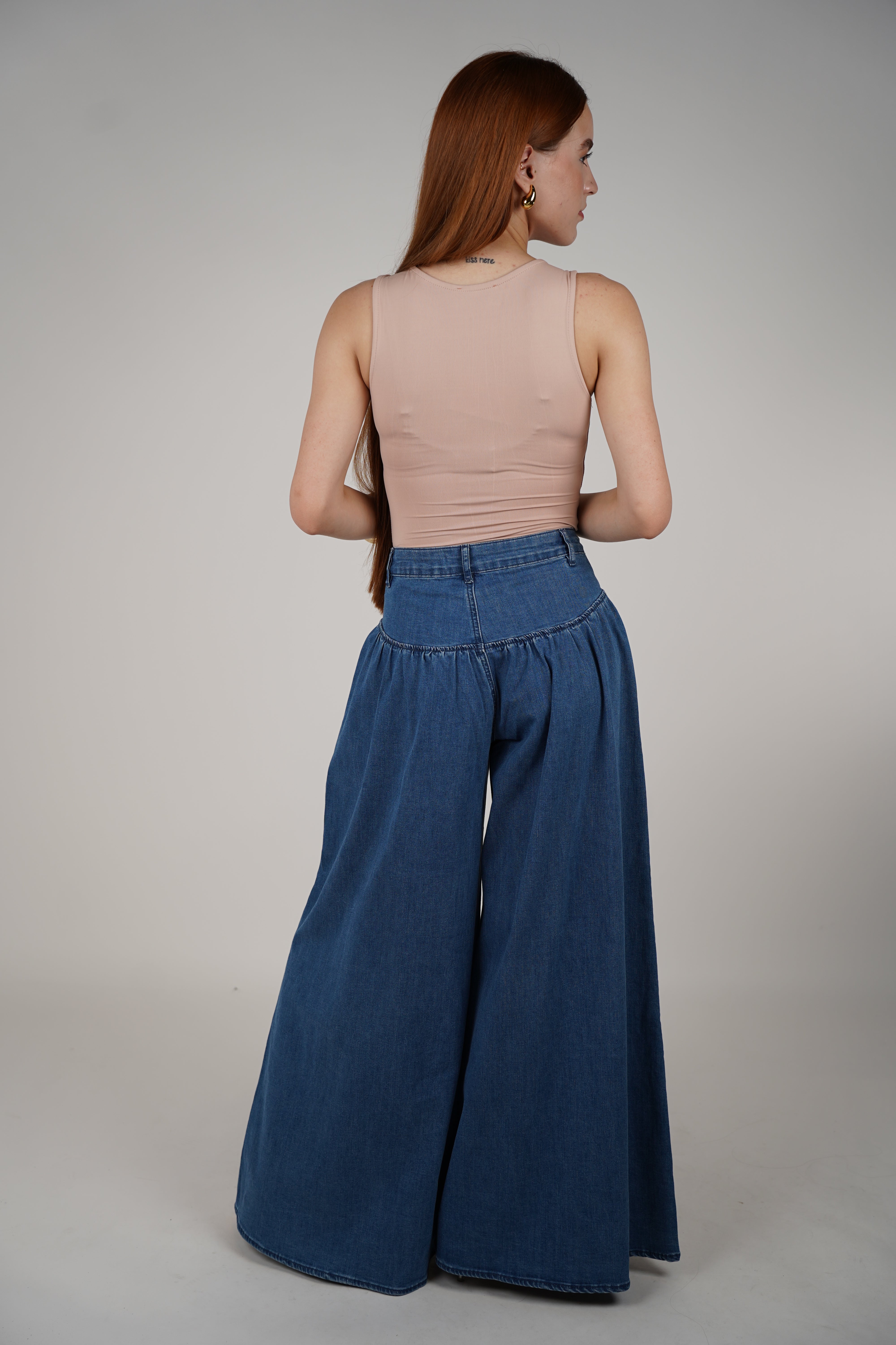 Charlie Wide Leg Jean – Sculpted Waist with Dramatic Volume