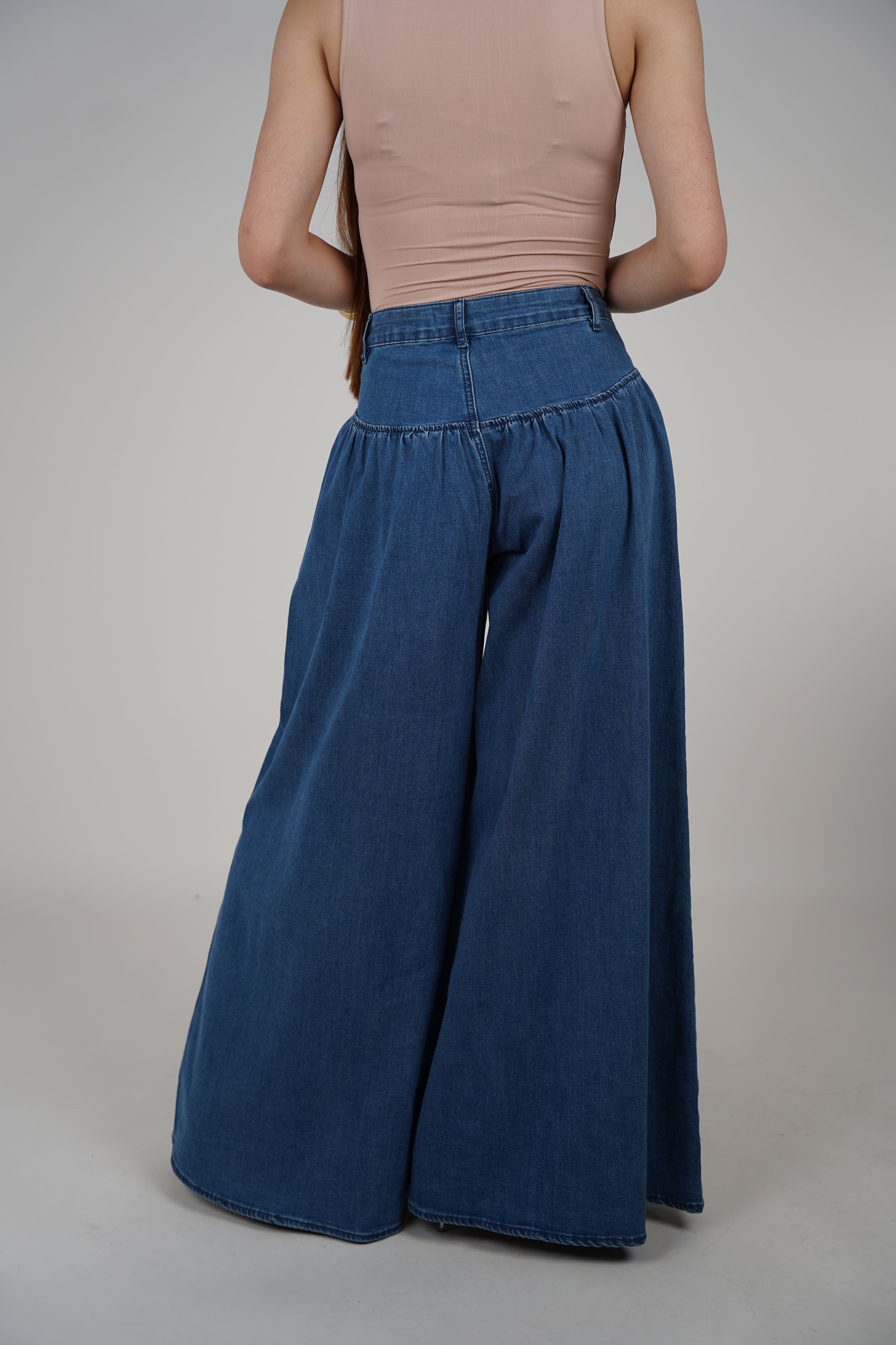 Charlie Wide Leg Jean – Sculpted Waist with Dramatic Volume