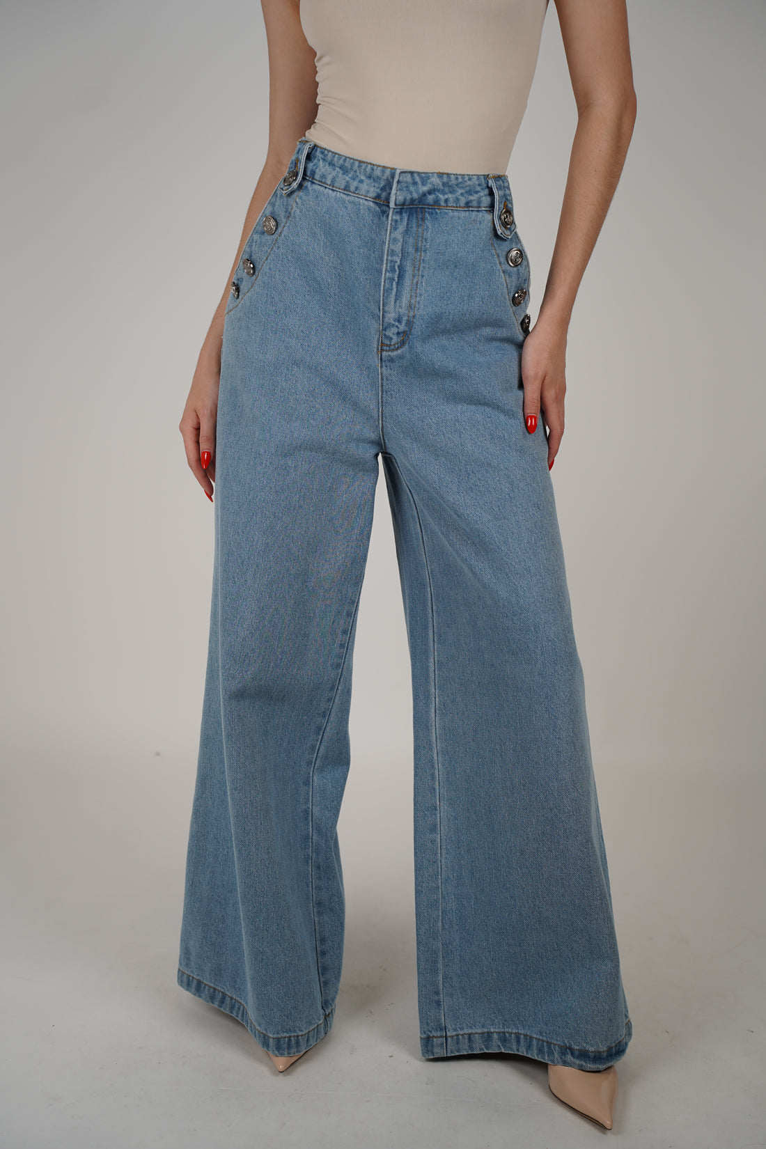 Anchor Denim Pants – Wide-Leg Sailor Style Jeans