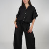 Zayana Linen Pants – Relaxed Black Wide-Leg Comfort