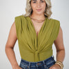 Marcelita Bodysuit – Luxe Twist Front Stretch Top