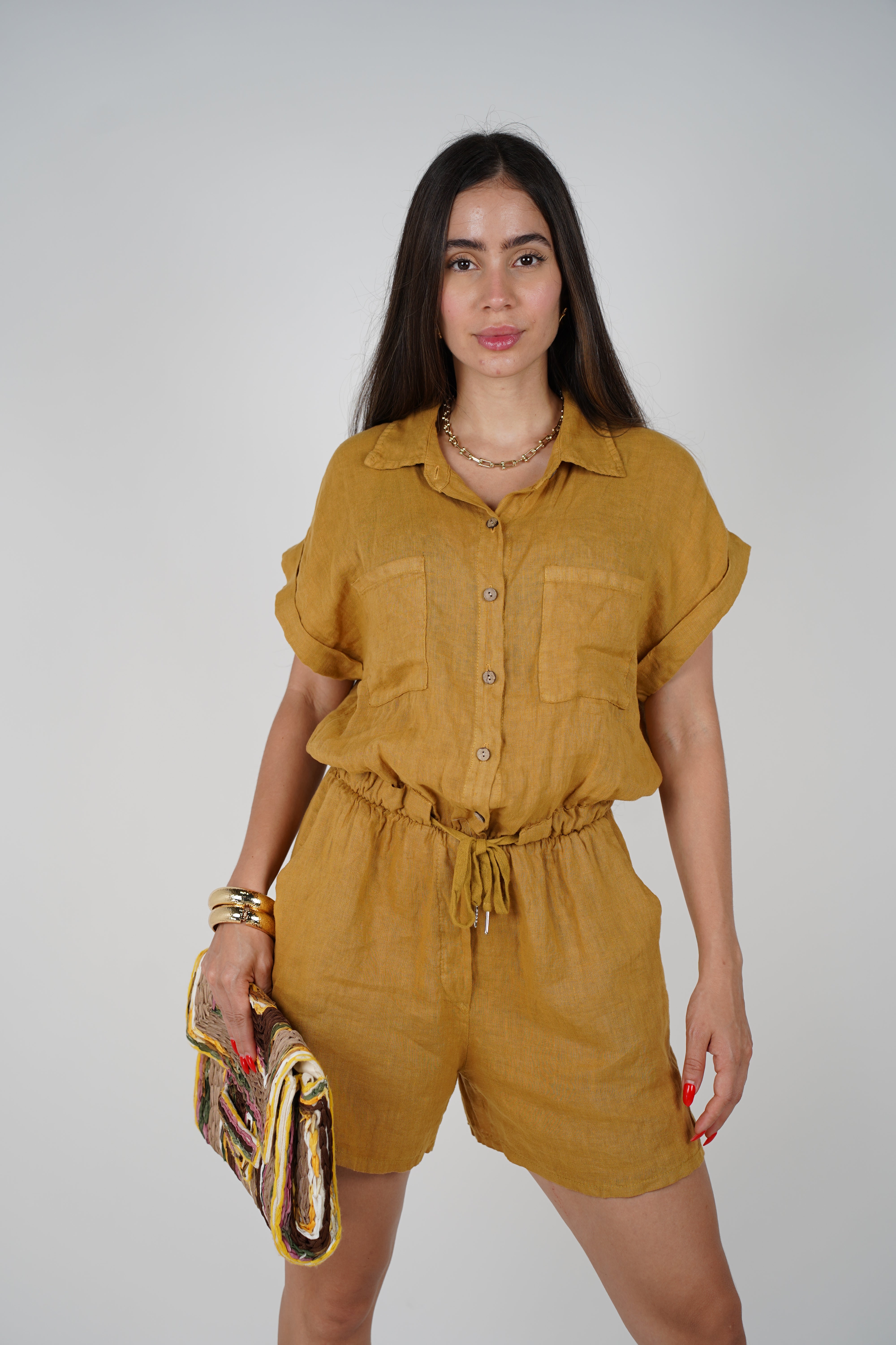 Karo Linen Romper – Easygoing Style, Effortless Cool