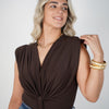 Marcelita Bodysuit – Luxe Twist Front Stretch Top