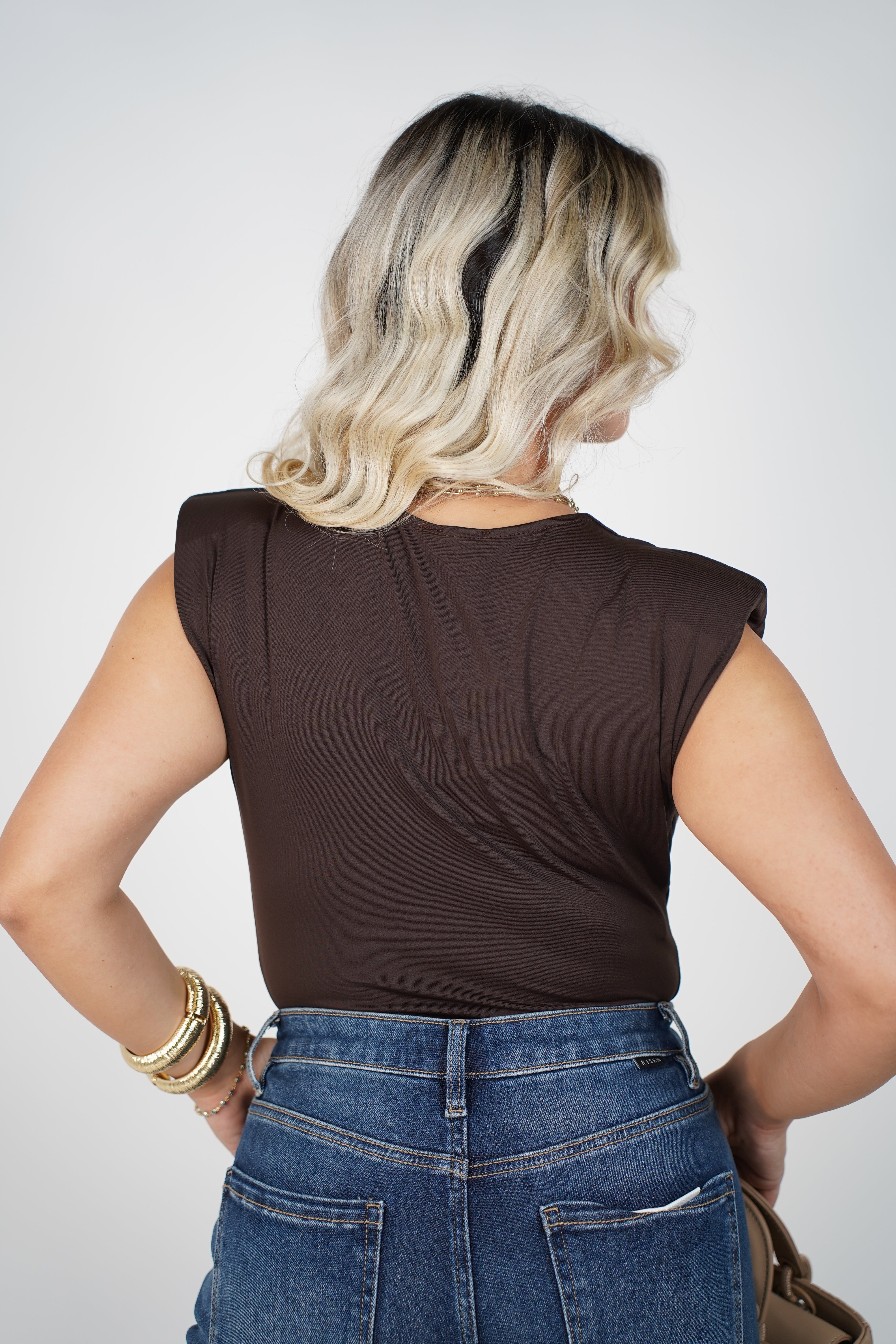 Marcelita Bodysuit – Luxe Twist Front Stretch Top