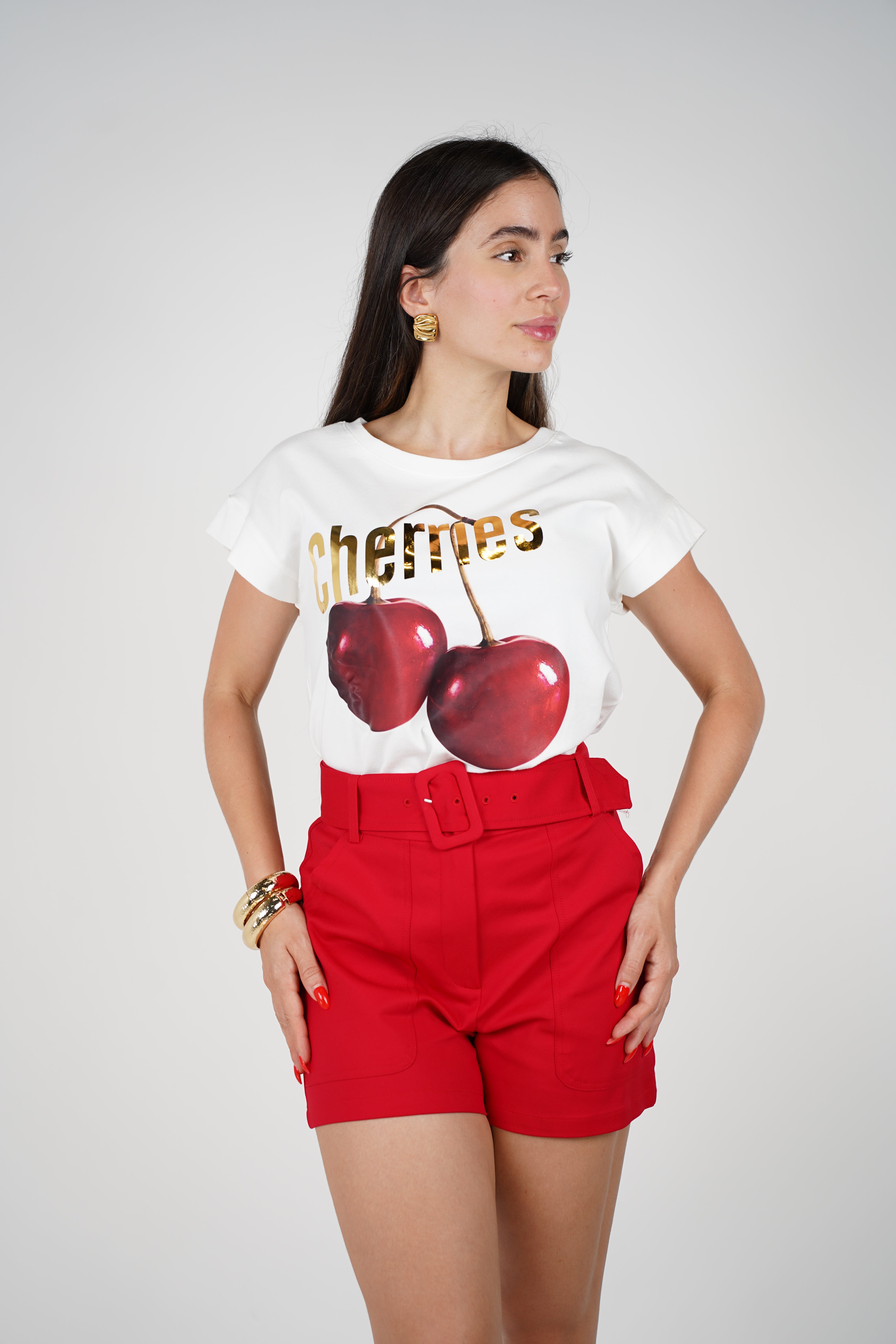 Luxin Belted Shorts – High-Waisted Structured Shorts with Matching Belt