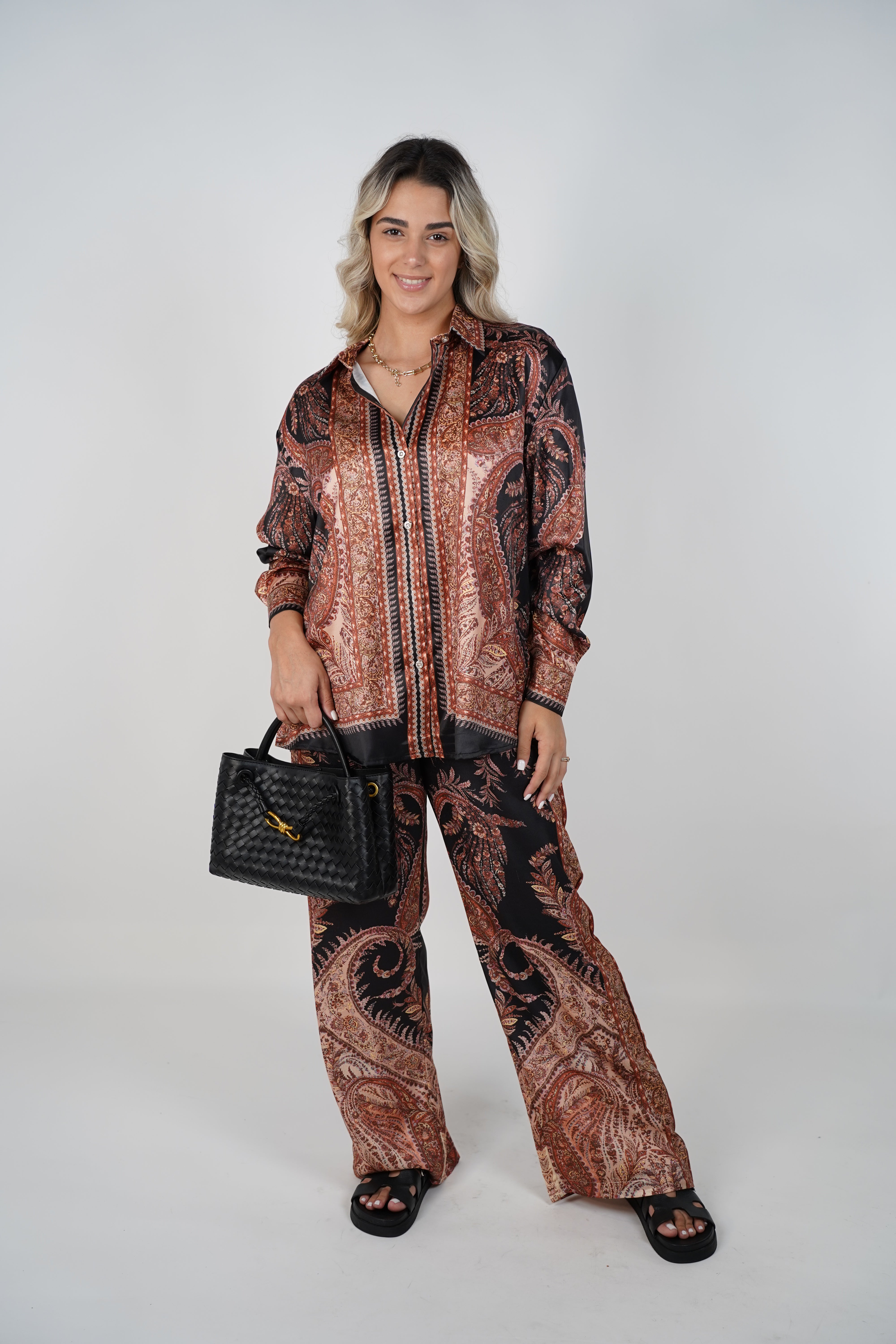 Salla Pants Set – Relaxed Paisley Luxe Two-Piece