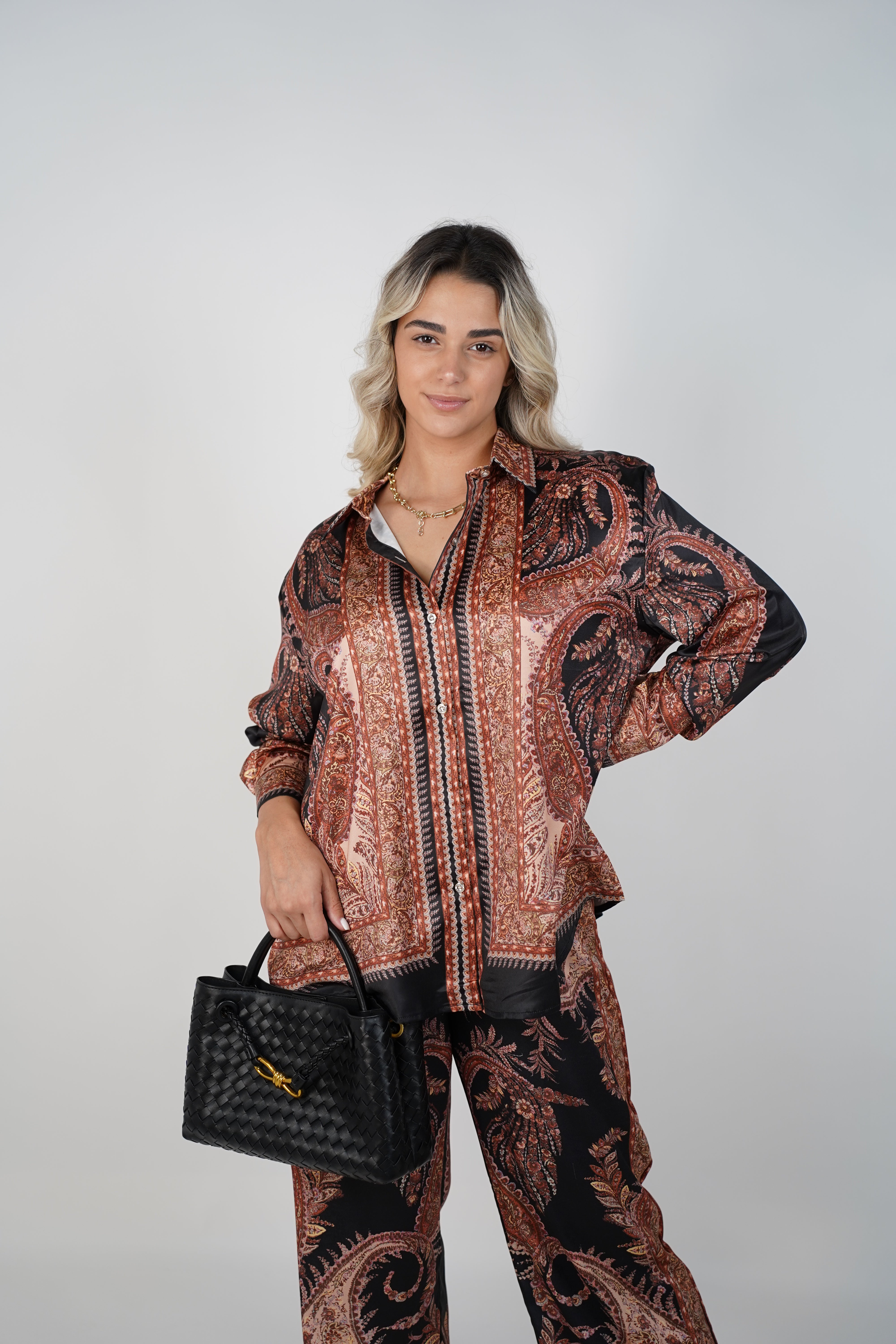 Salla Pants Set – Relaxed Paisley Luxe Two-Piece