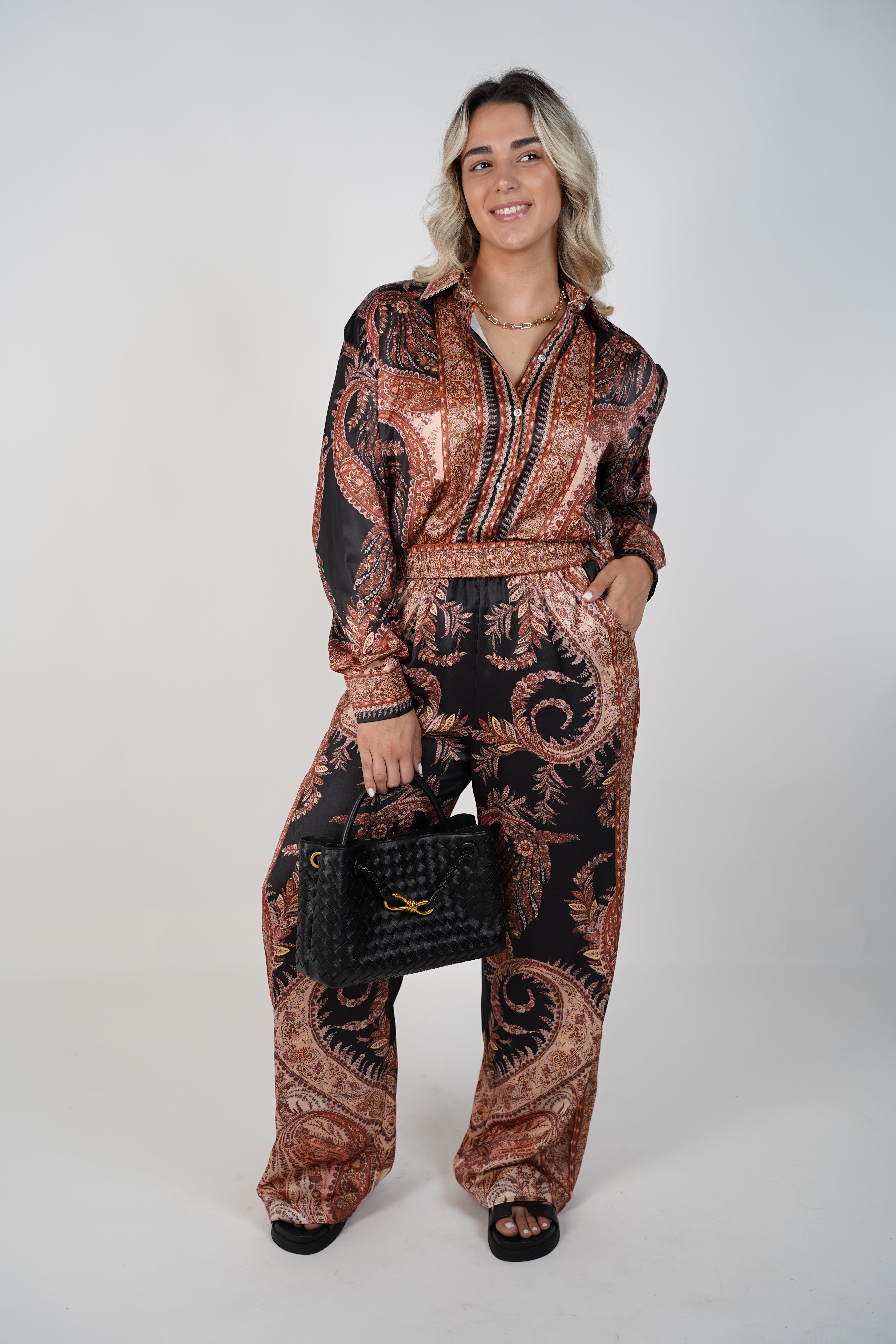 Salla Pants Set – Relaxed Paisley Luxe Two-Piece