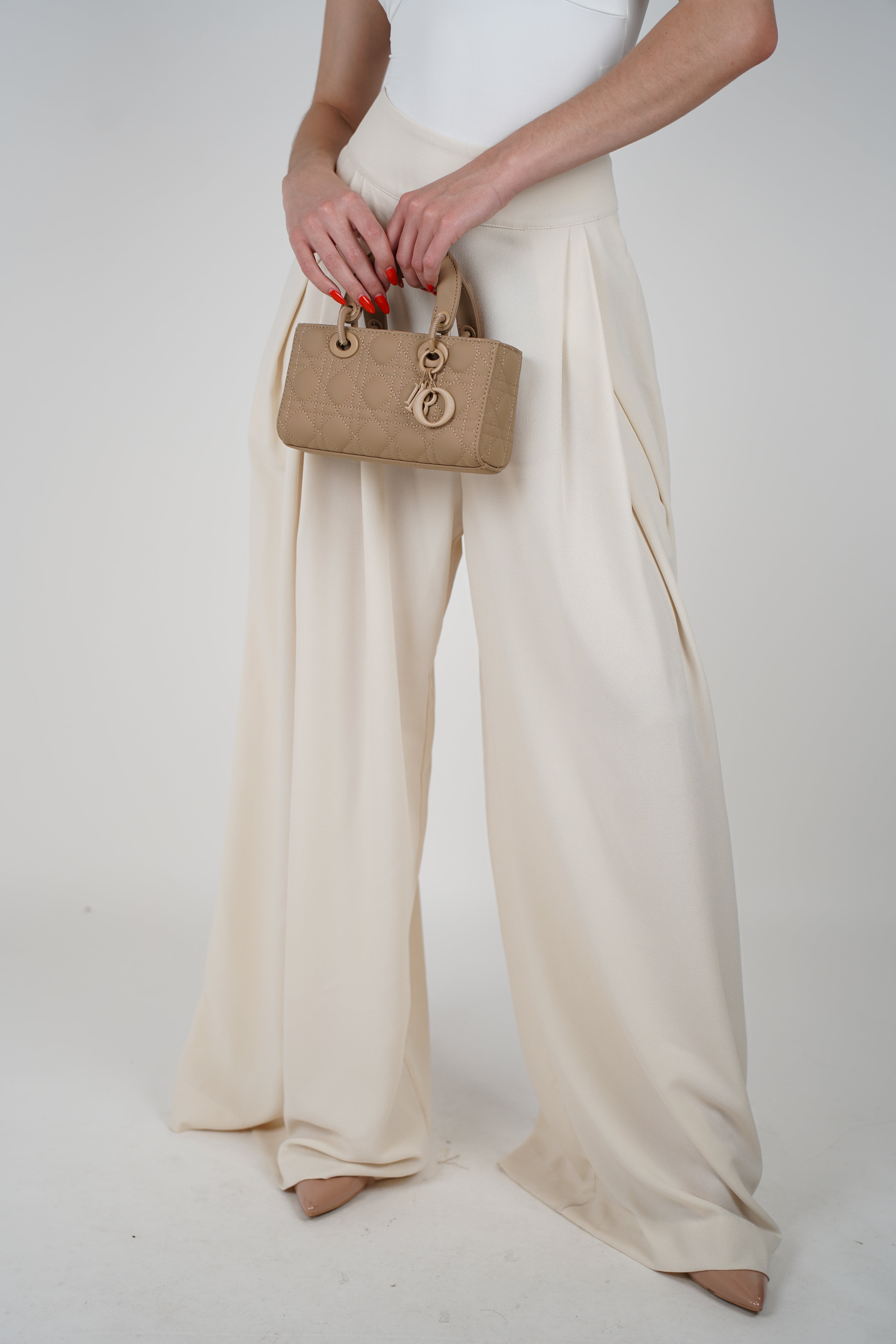 Jany Palazzo Pants – Soft Cream Elegance with a Flowing Silhouette