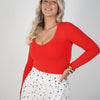 Vixi Long Sleeve Bodysuit – Sleek Scoop Neck Essential