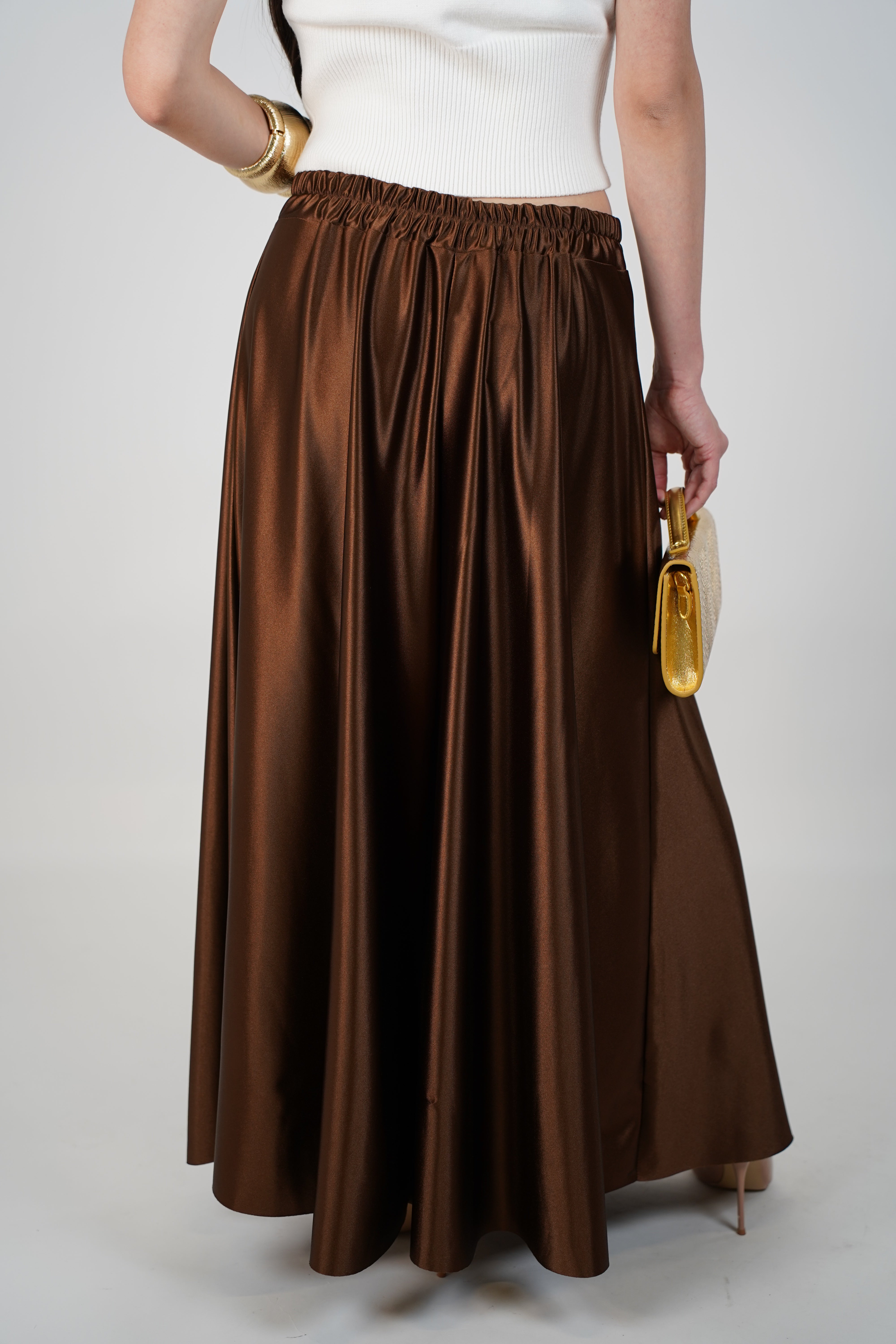 Wila Satin Maxi Skirt – Luxe High-Shine Elegance