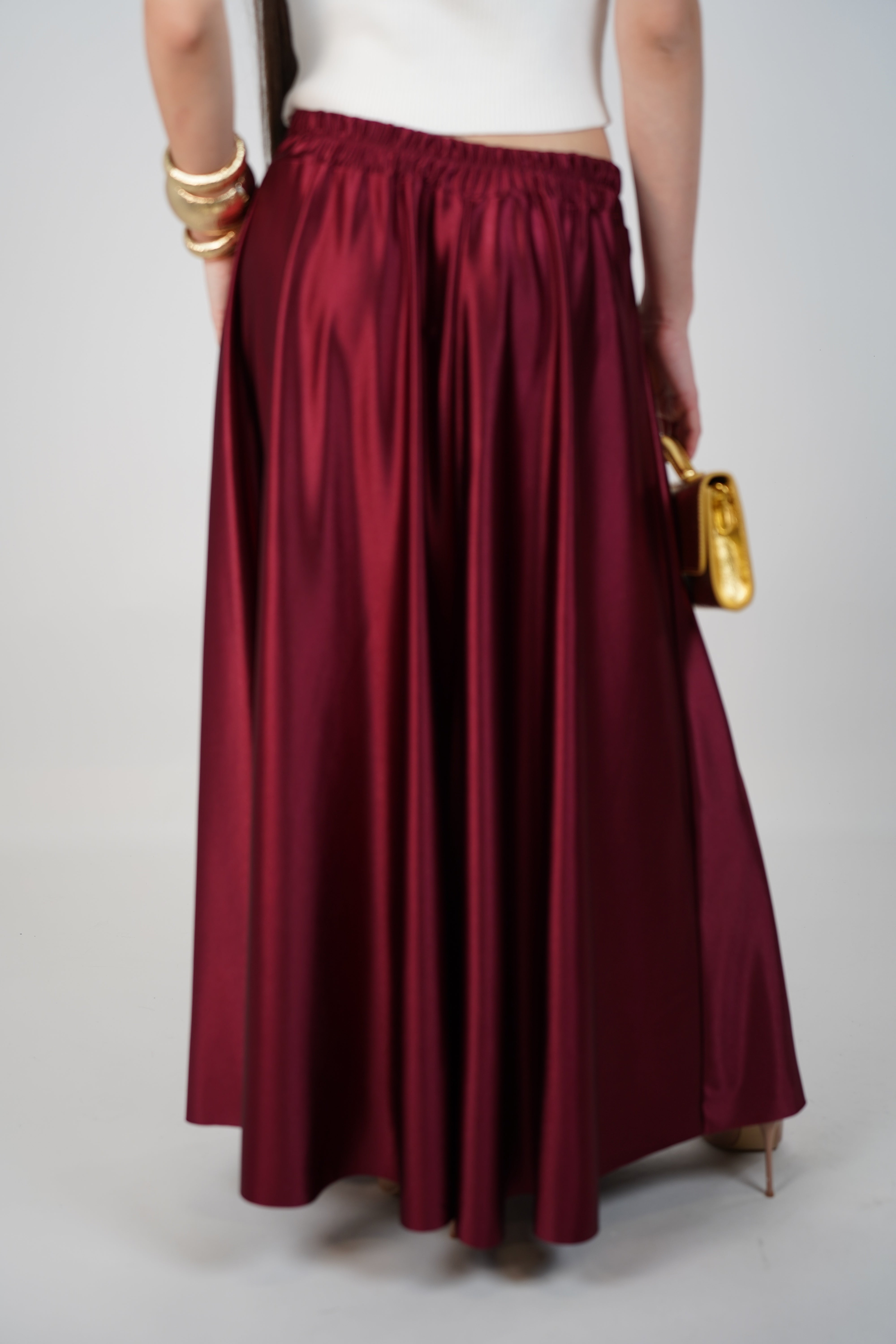 Wila Satin Maxi Skirt – Luxe High-Shine Elegance